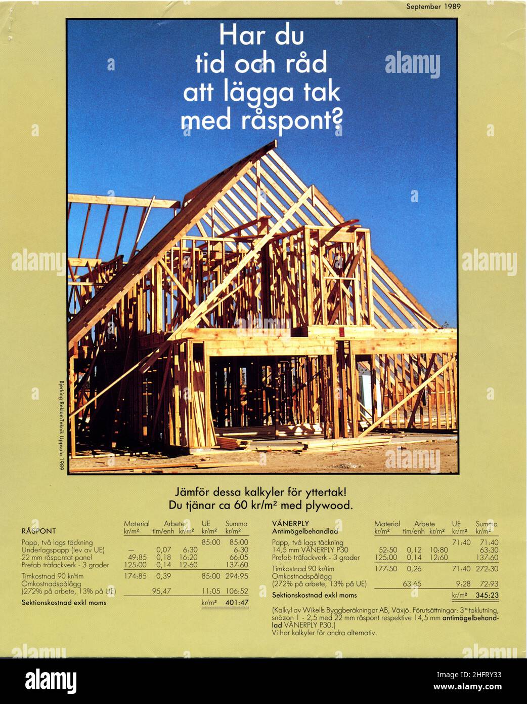 Costruzione domestica pubblicità, 1980s Foto Stock