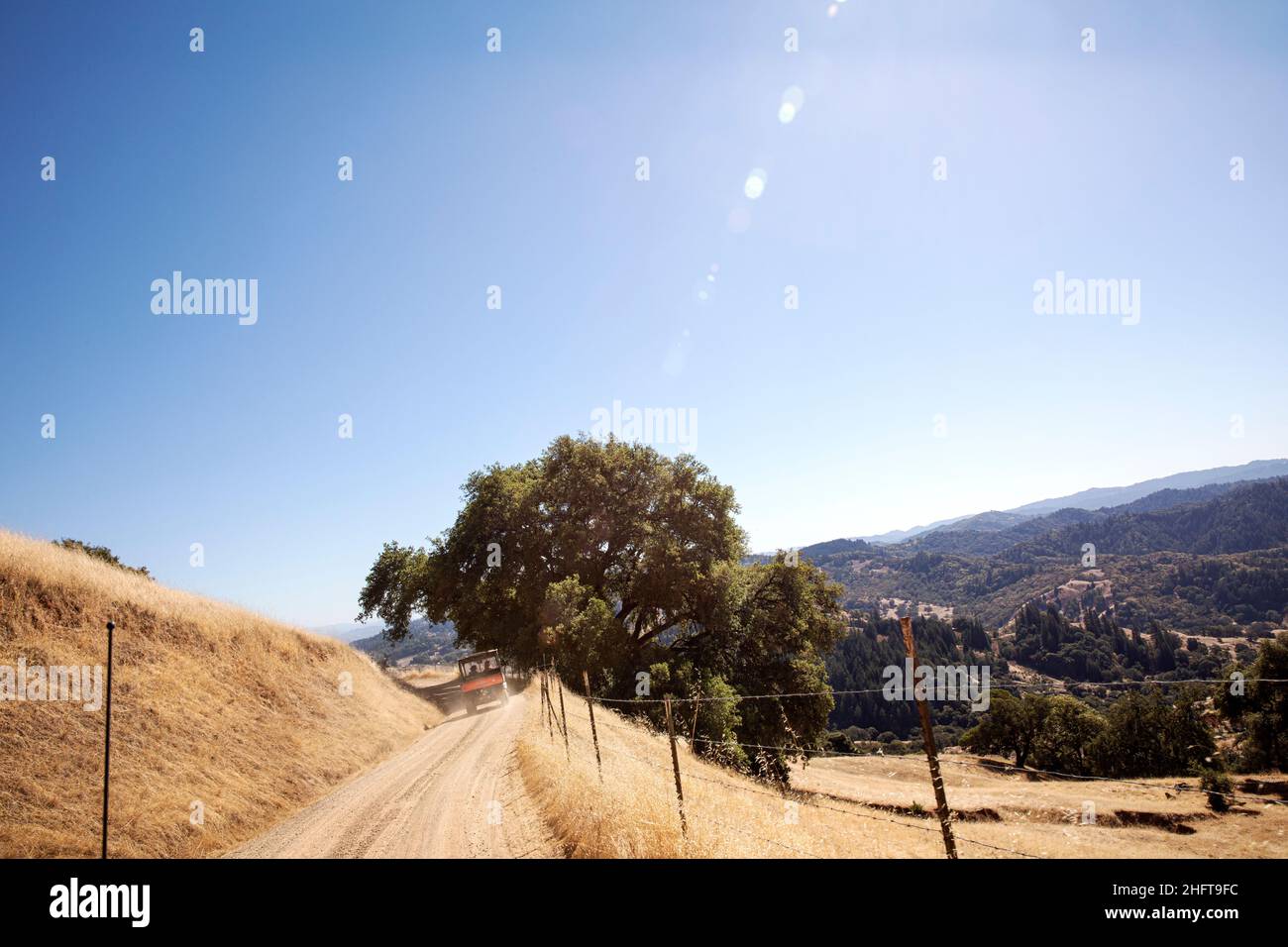 Tour di un ranch privato nella contea di Mendocino, California, USA Foto Stock