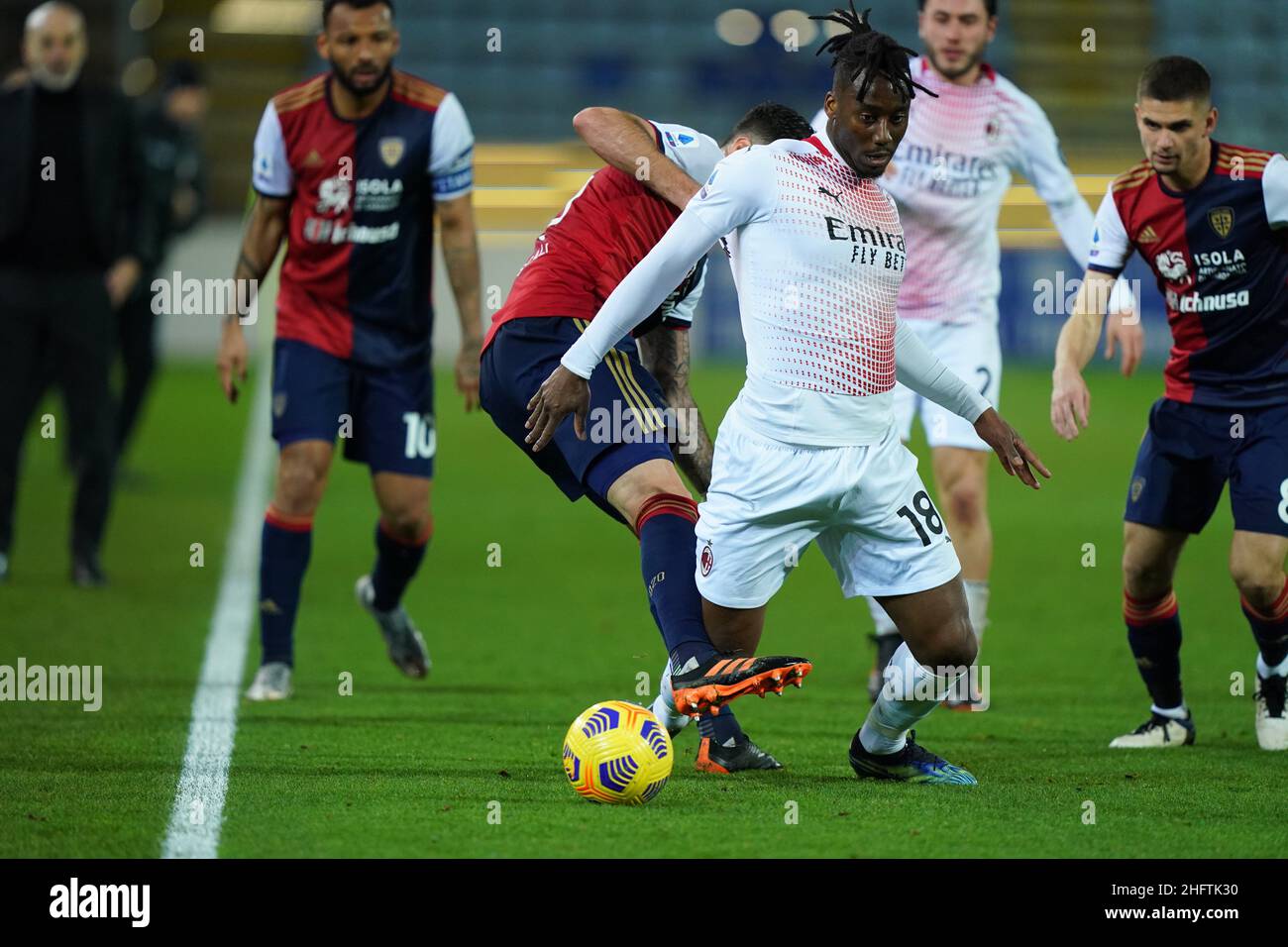 LaPresse - Spada Gennaio ,18 2021 Cagliari ( Italia ) Sport Soccer A.C. Milano- Stagione 2020-2021 - Serie A Cagliari vs Milano nella foto: Meite Foto Stock