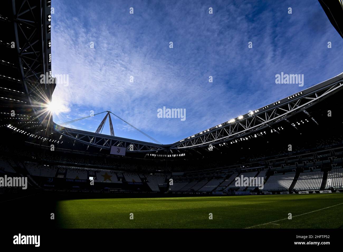 LaPresse - Fabio Ferrari 24 gennaio 2021 Torino, Italia sport soccer Juventus FC vs Bologna FC - Campionato Italiano Calcio League A TIM 2020/2021 - Stadio Allianz nella foto:Stadio Allianz, Foto Stock