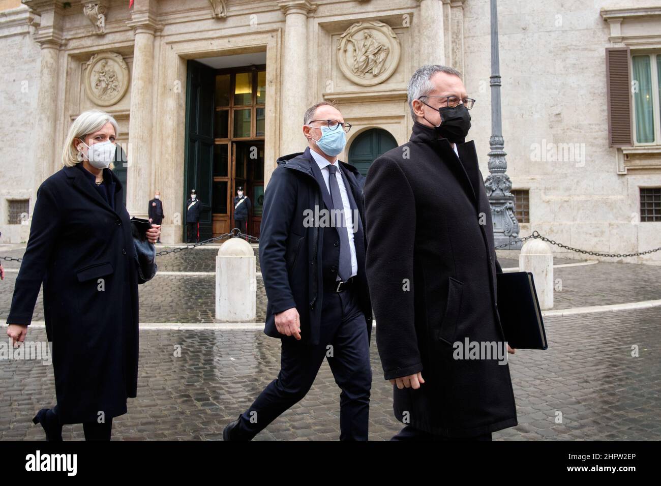 Mauro Scrobogna /LaPresse 10 febbraio 2021&#xa0; Roma, Italia Camera politica dei deputati consultazioni nella foto: Carlo Bonomi Confindustria Presidente Foto Stock