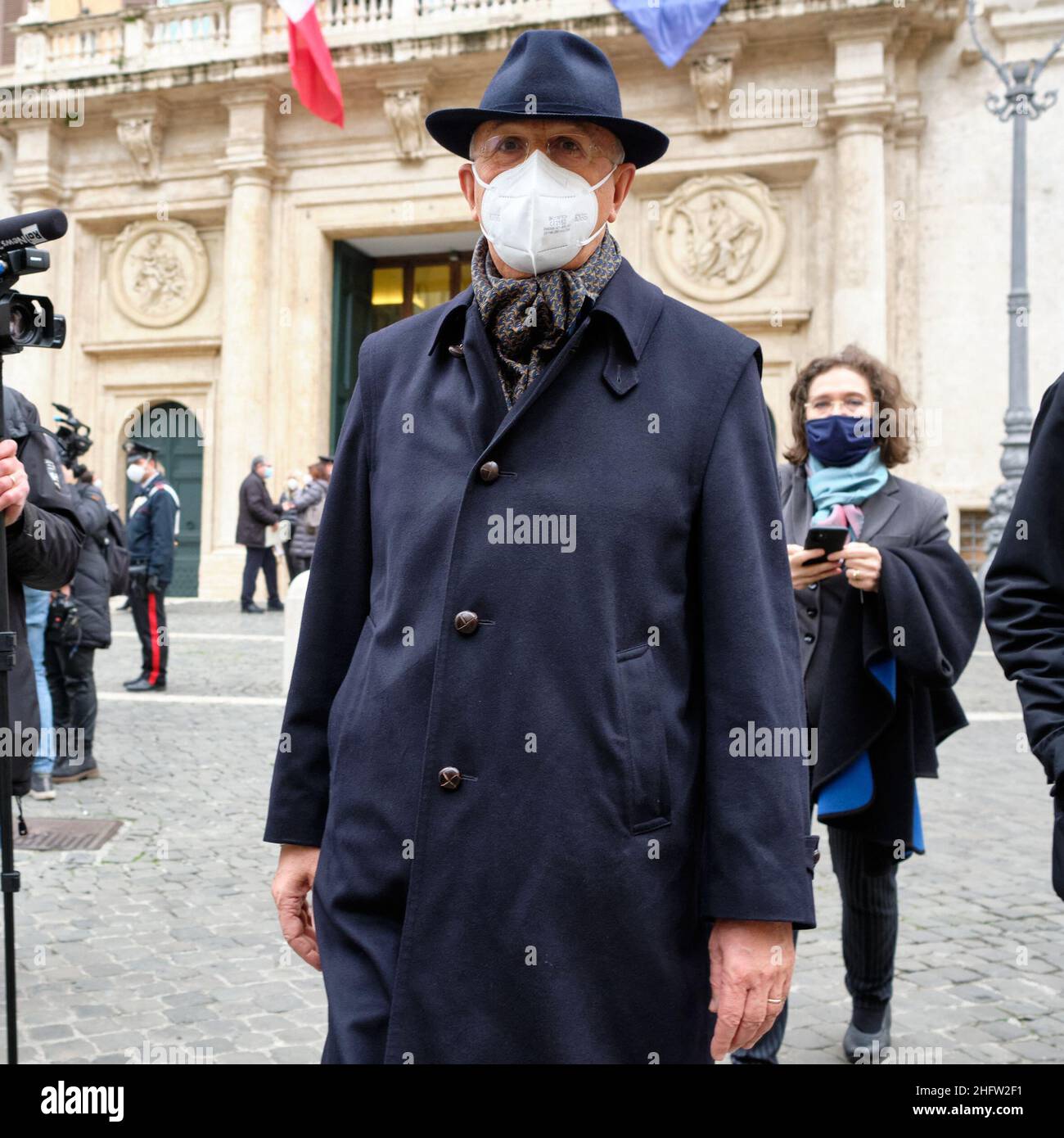 Mauro Scrobogna /LaPresse 10 febbraio 2021&#xa0; Roma, Italia Camera politica dei deputati consultazioni nella foto: Antonio Patuelli Presidente ABI Foto Stock