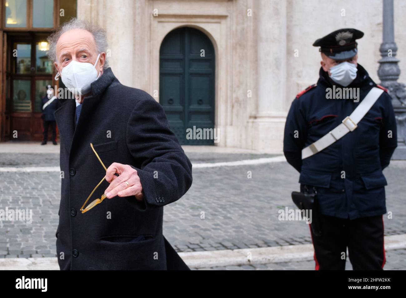 Mauro Scrobogna /LaPresse 10 febbraio 2021&#xa0; Roma, Italia Camera dei deputati Politica consultazioni nella foto: Gherardo Colombo Presidente Nazionale della COOP UE Foto Stock