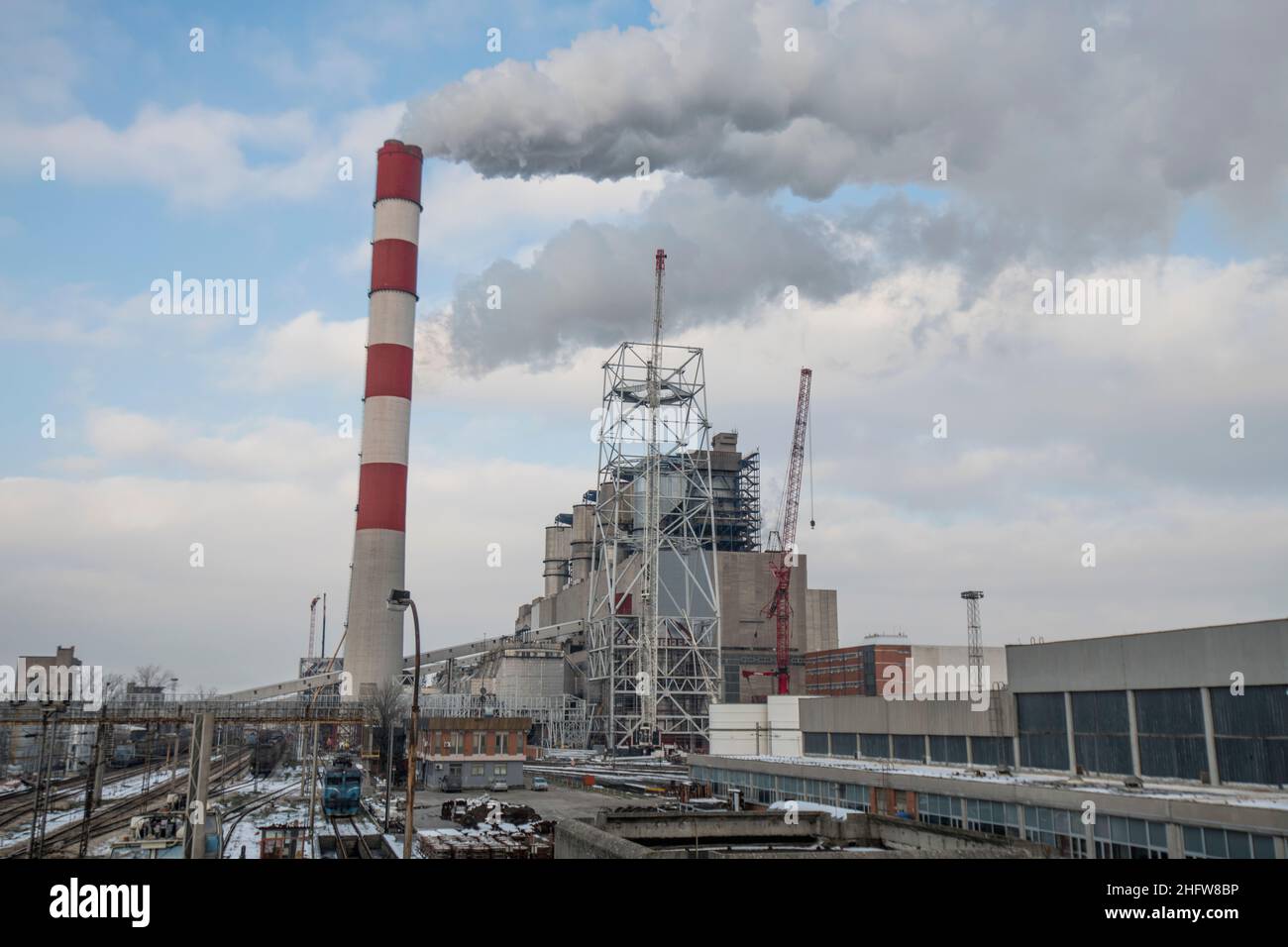 TPP Nikola Tesla una centrale elettrica, Obrenovac, Serbia Foto Stock