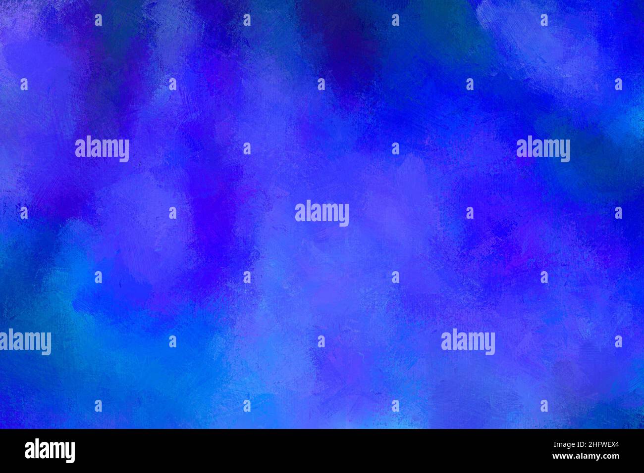 Astratto sfondo blu dipinto ad olio con pennellate. Dipinto ad olio digitale full frame ad alta risoluzione su tela. Pittura fatta da me. Foto Stock