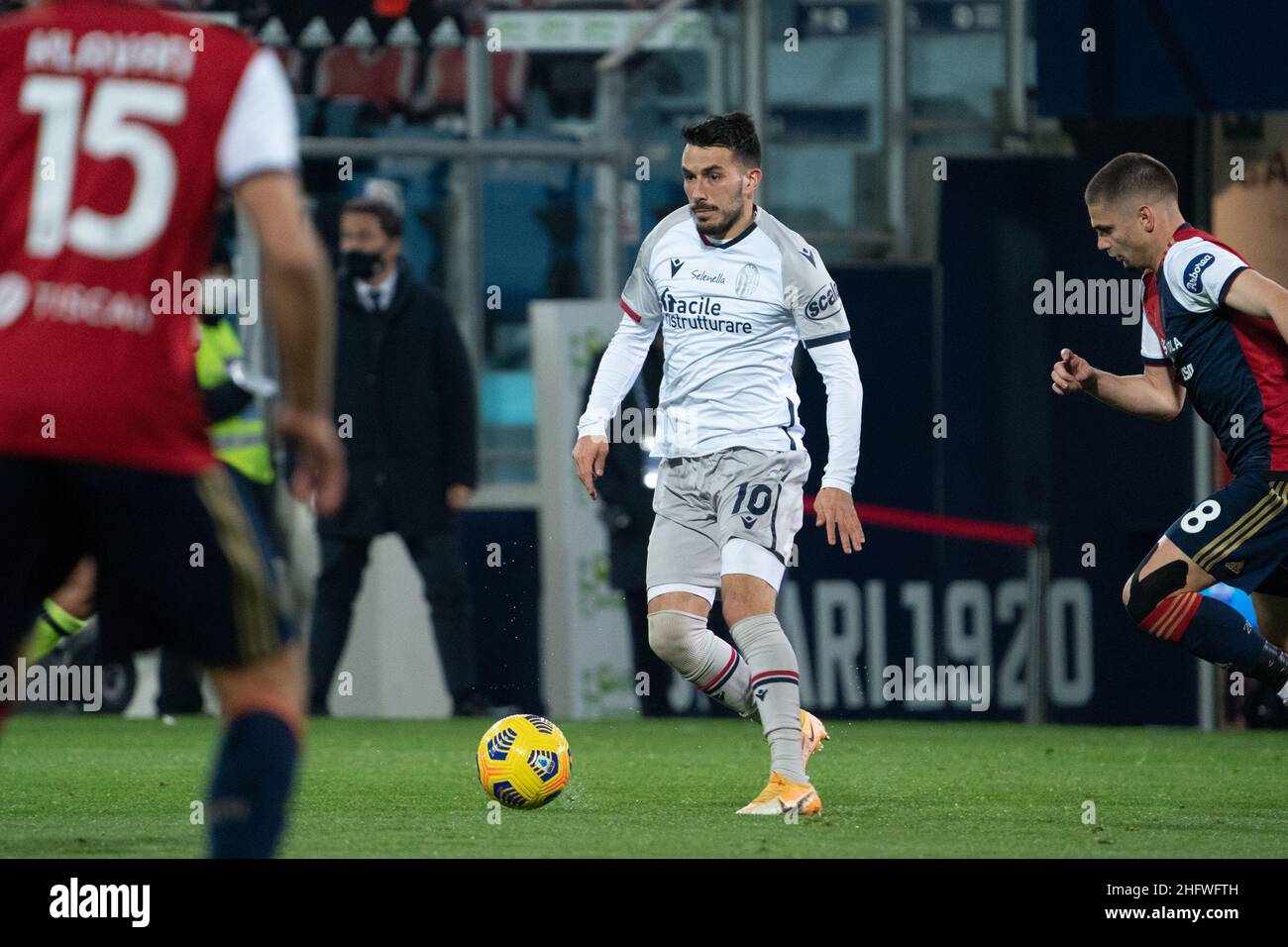 LaPresse/Alessandro Tocco 03 marzo 2021 Cagliari (Italia) Sport Soccer Cagliari Calcio vs Bologna FC League A TIM 2020/2021 Stadio 'Sardegna Arena' nella foto:Nicola Sansone(Bologna FC) Foto Stock