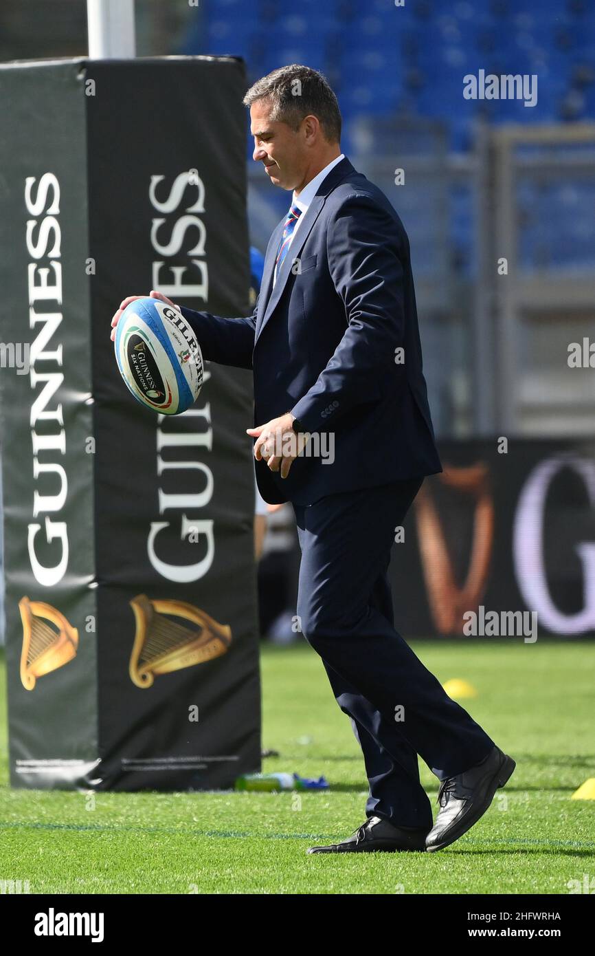 Foto Alfredo Falcone - LaPresse13/03/2021 Roma ( Italia)Sport RugbyItalia - Galles 6 Nazioni - Stadio Olimpico di RomaNella foto:FRANCO SMITHPhoto Alfredo Falcone - LaPresse13/03/2021 Roma (Italia)Sport RugbyItalia - Galles sei nazioni - Stadio Olimpico di Romain il pic:FRANCO SMITH Foto Stock