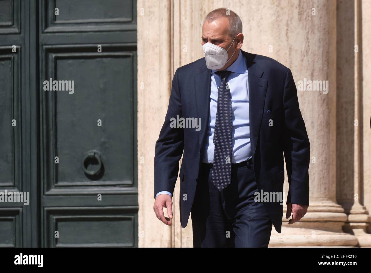 Mauro Scrobogna /LaPresse 25 marzo 2021 Roma, Italia News Montecitorio - Capo della polizia nella foto: Il Capo della polizia Lamberto Giannini in visita ufficiale alla Camera dei deputati Foto Stock