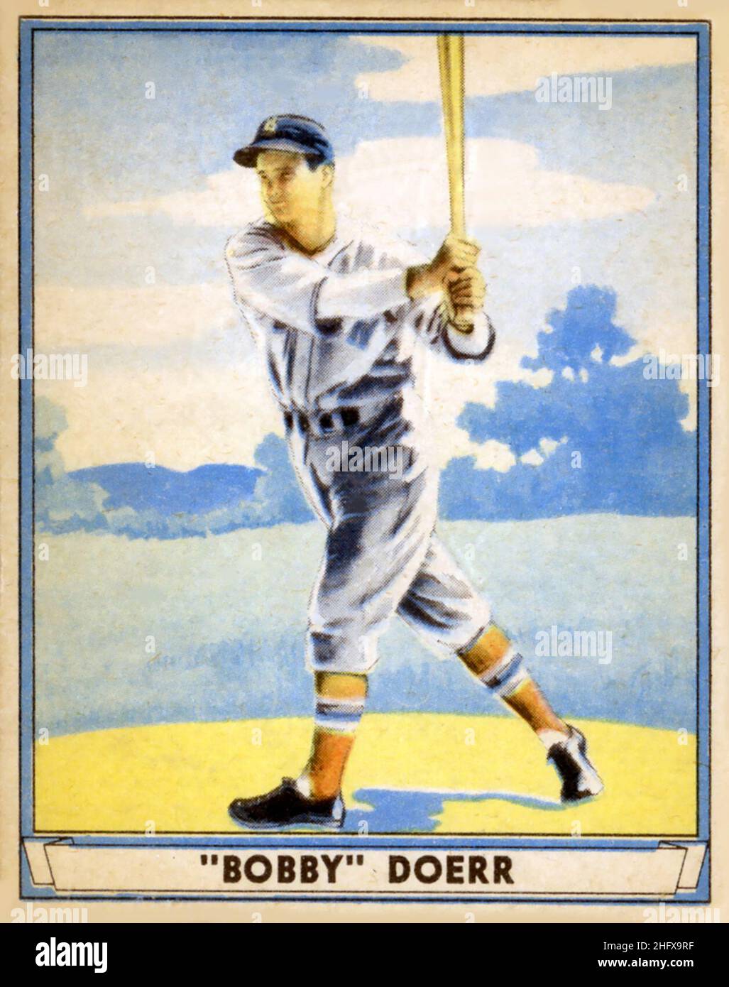 Bobby Doerr 1930s era Play Ball carta da baseball Foto Stock