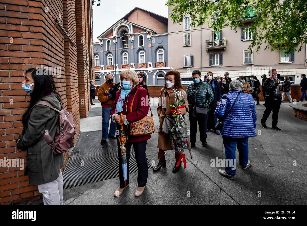 LaPresse - Claudio Furlan 27 Aprile 2021 - Milano (Italia) il salone funerario di Milva al piccolo Teatro Strehler Foto Stock