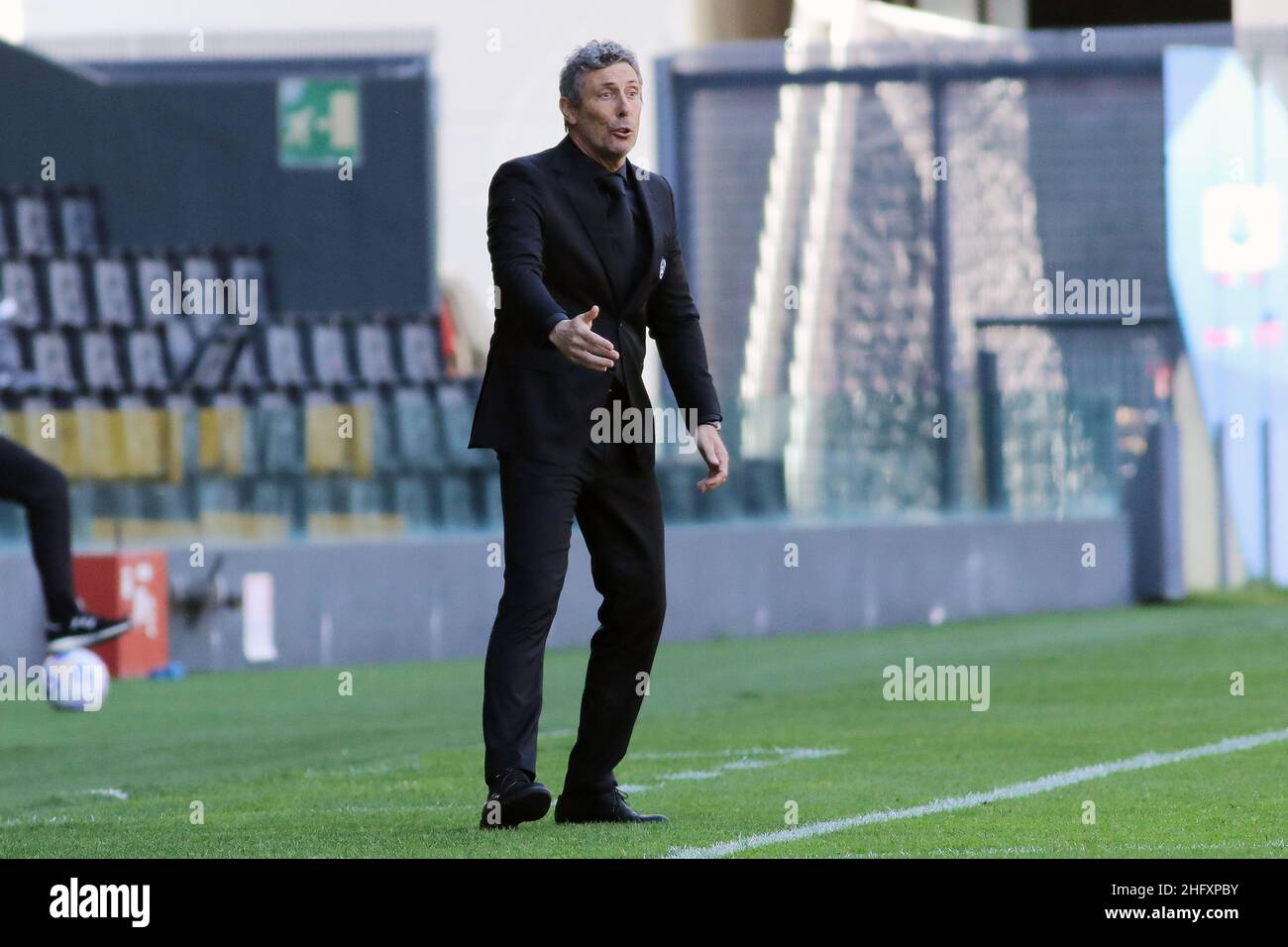 Andrea Bressanutti/LaPresse 08 maggio 2021 Udine, Italia sport soccer Udinese vs Bologna - Campionato Italiano Calcio League A Tim 2020/2021 - Stadio Dacia Arena nella foto: luca gotti Foto Stock