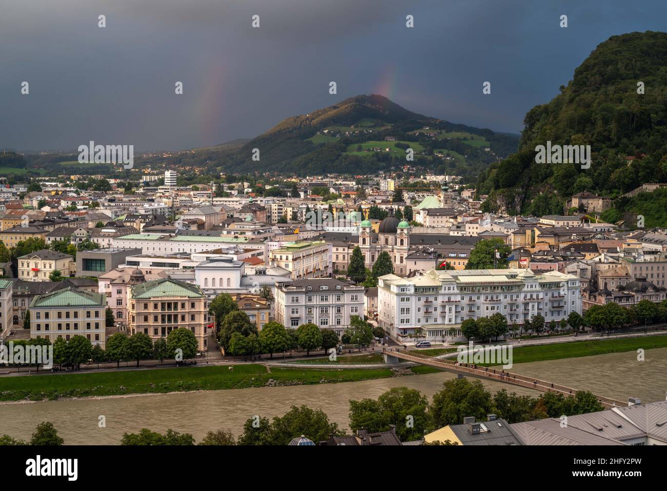 Salisburgo im Spätsommer, Stadtansichten Foto Stock