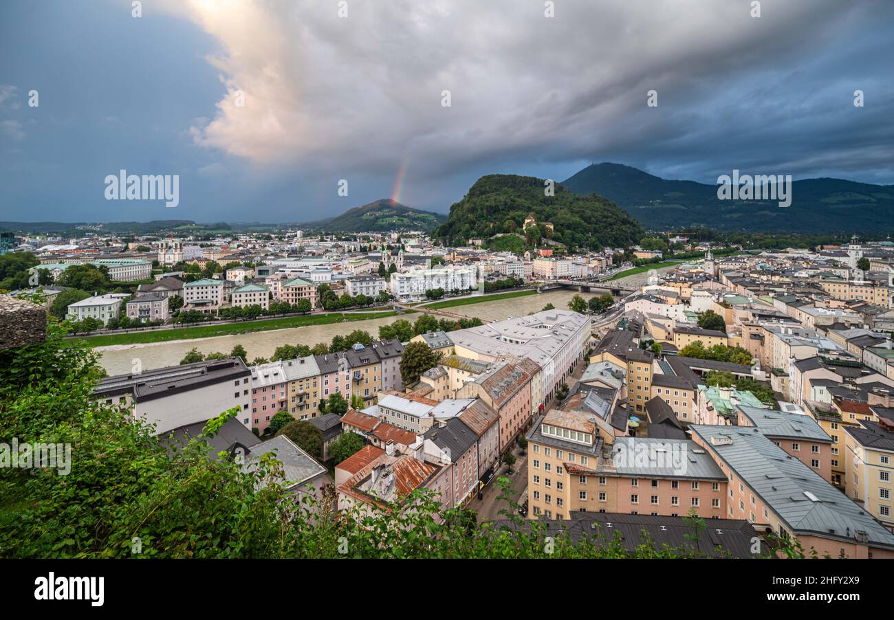 Salisburgo im Spätsommer, Stadtansichten Foto Stock