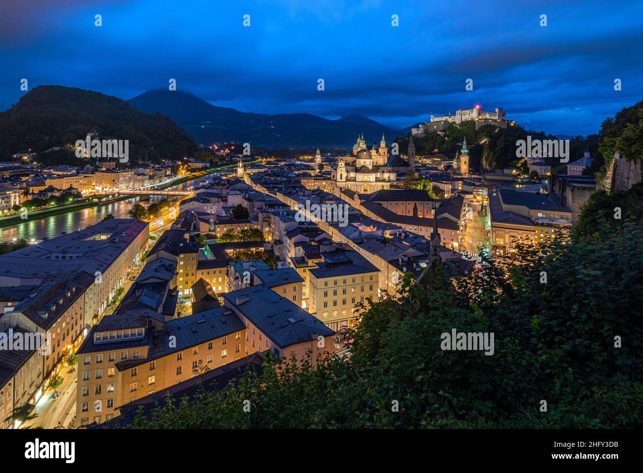 Salisburgo im Spätsommer, Stadtansichten Foto Stock