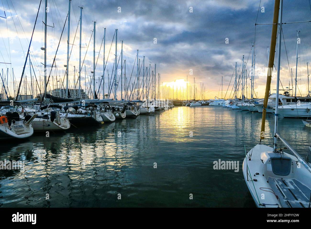 Tramonto in Israele viste della Terra Santa Foto Stock