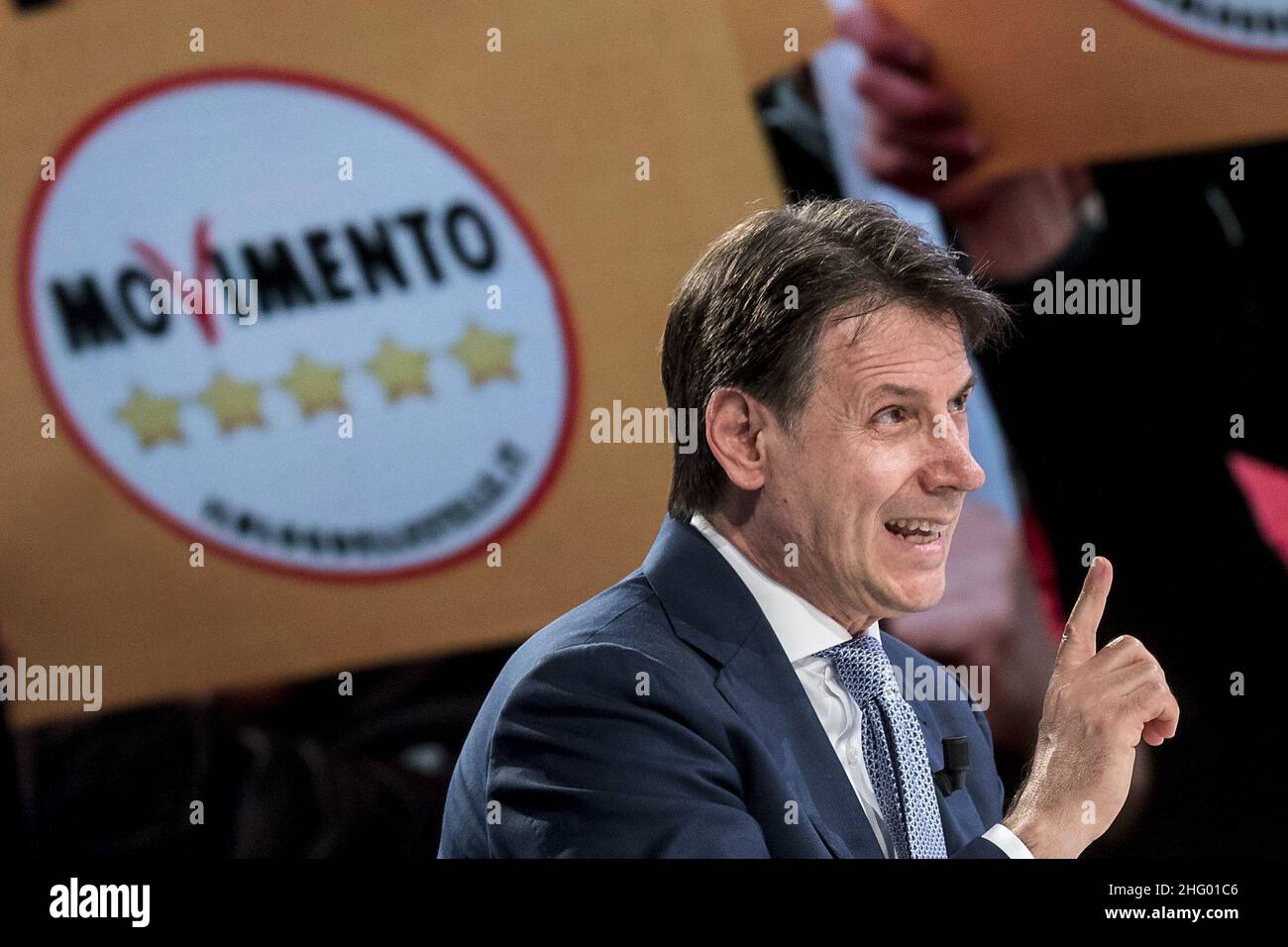 Roberto Monaldo / LaPresse 13-06-2021 Roma (Italia) programma TV "Mezzanora in pi&#xf9;" nella foto Giuseppe Conte Foto Stock