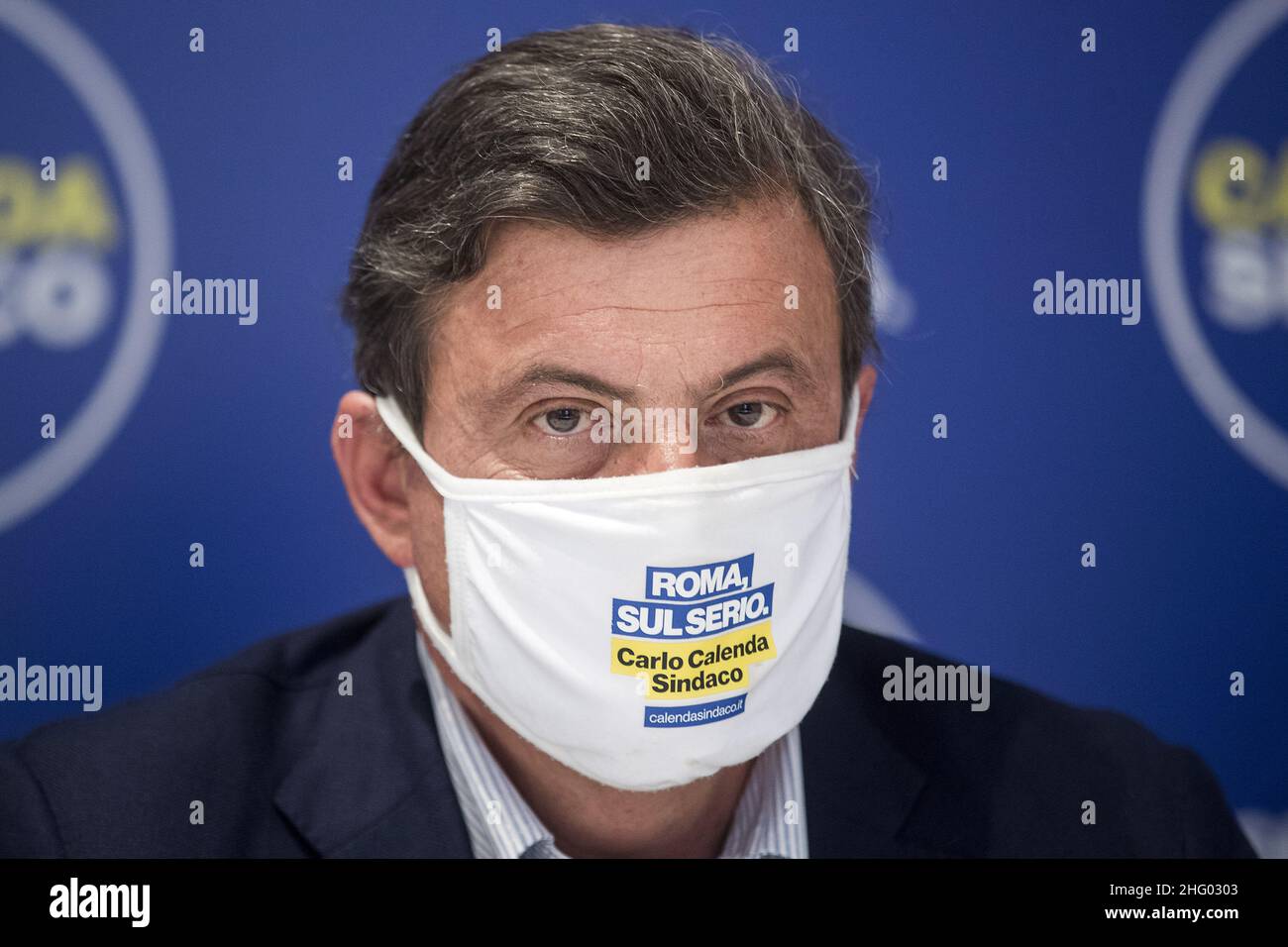 Roberto Monaldo / LaPresse 18-06-2021 Roma (Italia) elezioni amministrative - Carlo Calenda presenta i primi candidati alla presidenza dei distretti del pic Carlo Calenda Foto Stock