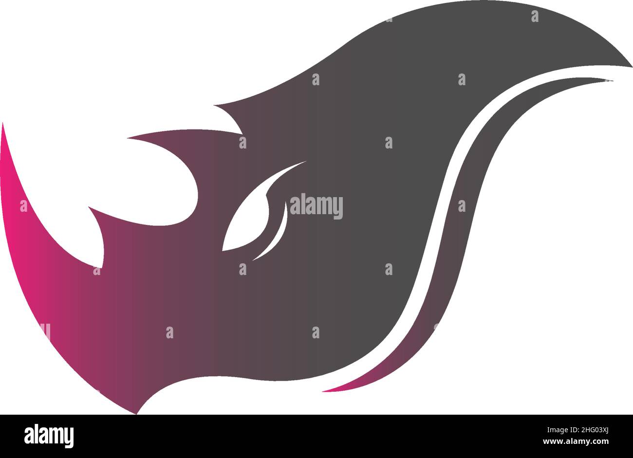 Vettore modello logo Rhino Icon Illustrazione Vettoriale
