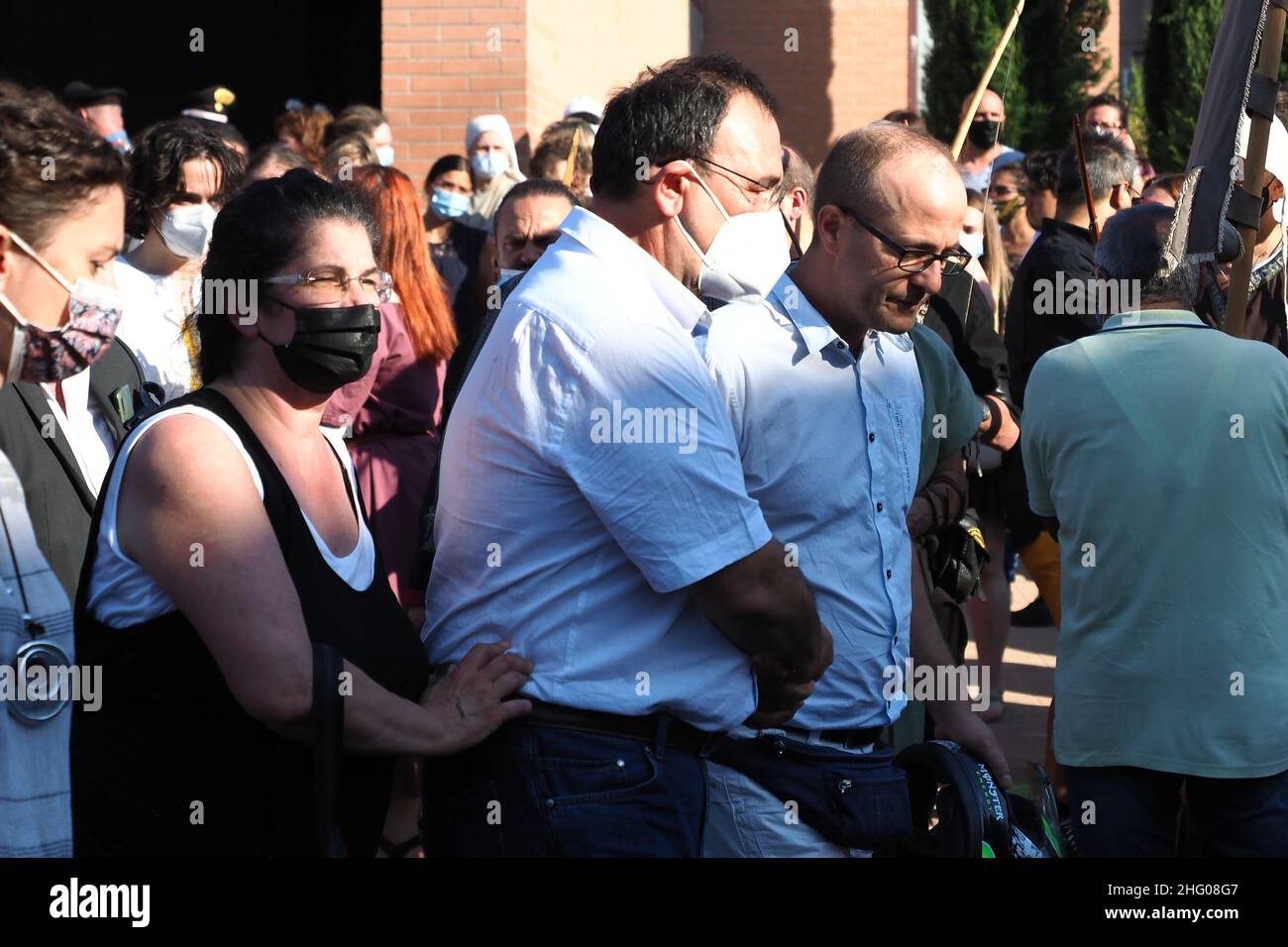 Michele Nucci/LaPresse 7 luglio 2021 - Bologna, Italia - News nella foto: Funerali di Chiara Gualzetti di sedici anni uccisi da un pari a Monteveglio (Bo) - Foto Stock