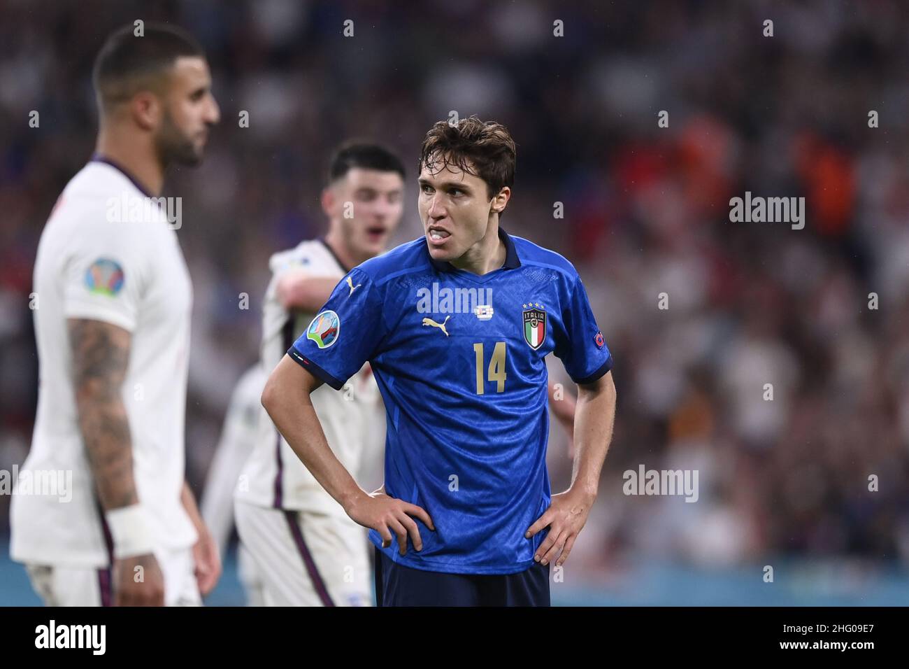 LaPresse - Fabio Ferrari 11 luglio 2021 - Londra, Gran Bretagna calcio sportivo IItaly vs Inghilterra - Euro 2020 Final - Wembley Stadium, Londra nella foto: Federico Chiesa Foto Stock