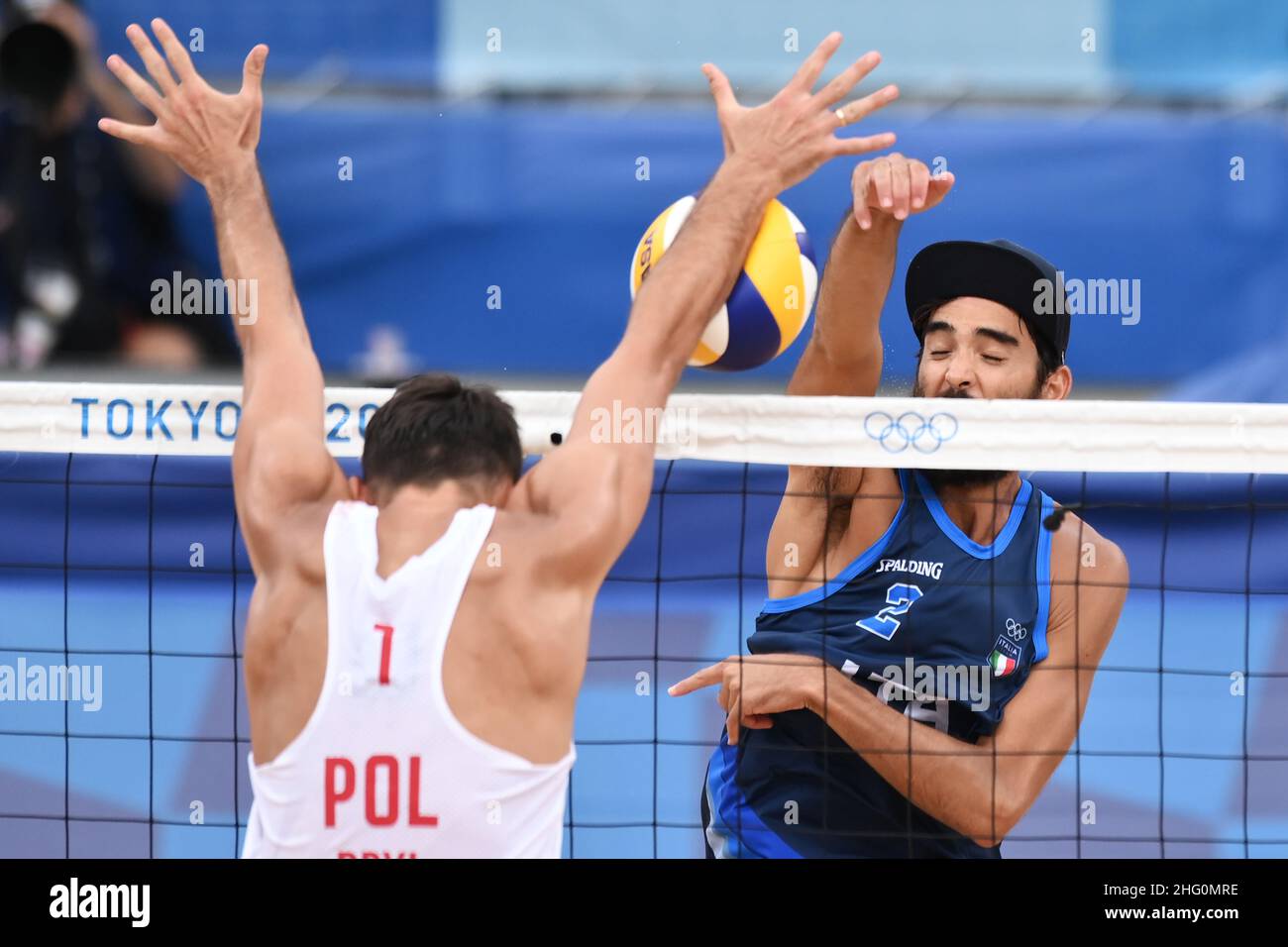 Gian Mattia D'Alberto / LaPresse 02 agosto 2021 Tokyo Tokyo 2020 Giochi  Olimpici Beach Volley ITA-POL nella foto: Daniele Lupo Foto stock - Alamy