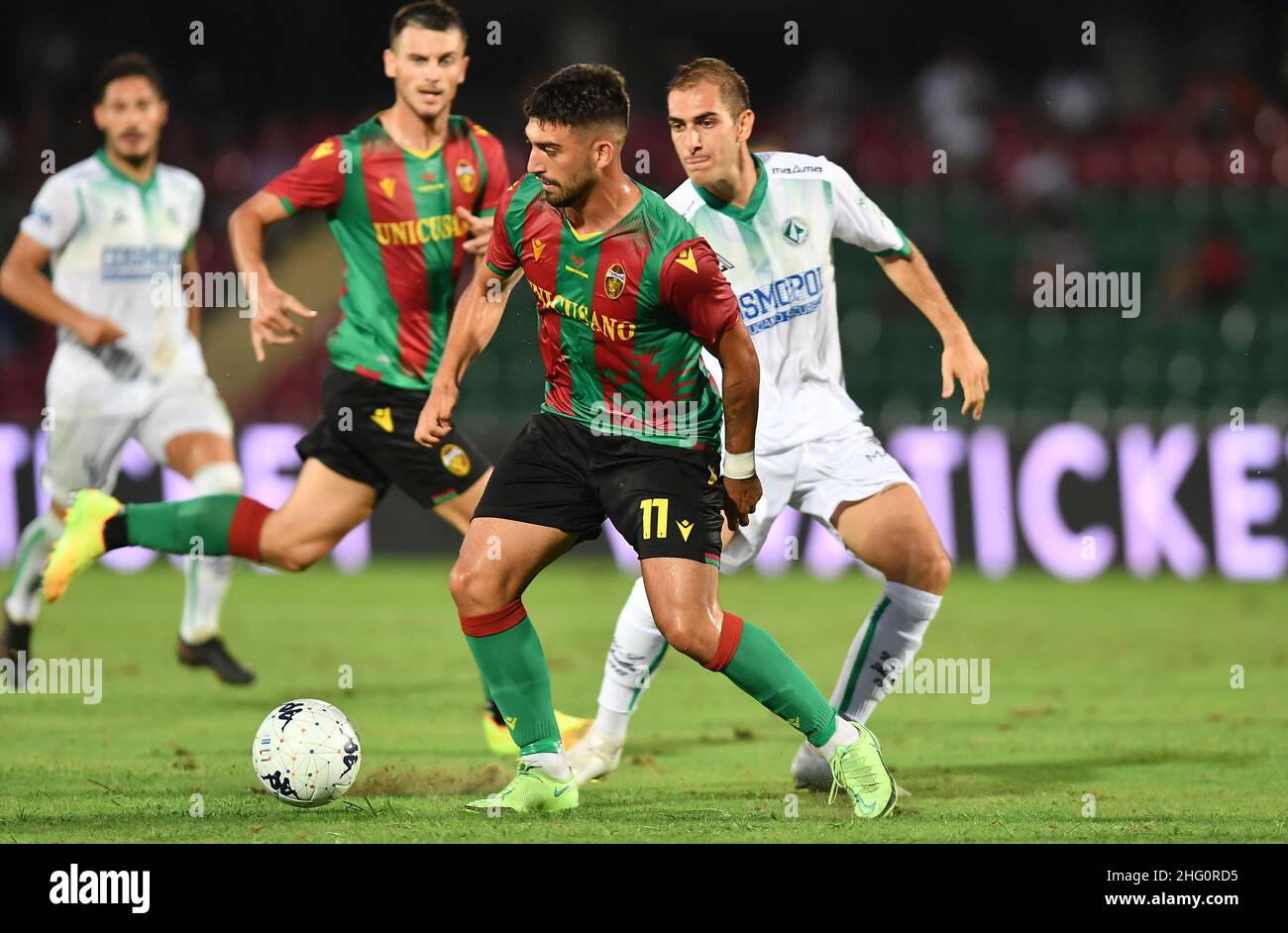 Foto Roberto Settonce/Andrea Pomponi/LaPresse08 Agosto 2021 Terni (TR), Italia sport calco Ternana vs Avellino - Coppa Italia 2021/2022 - Stadio libero nella foto: capone Foto Roberto Settonce/Andrea Pomponi/LaPresseAgosto 08, 2021 Terni(TR), Italia sport soccer Ternana vs Avellino - Italian Cup: 2021/2022 capadio Liberati Foto Stock