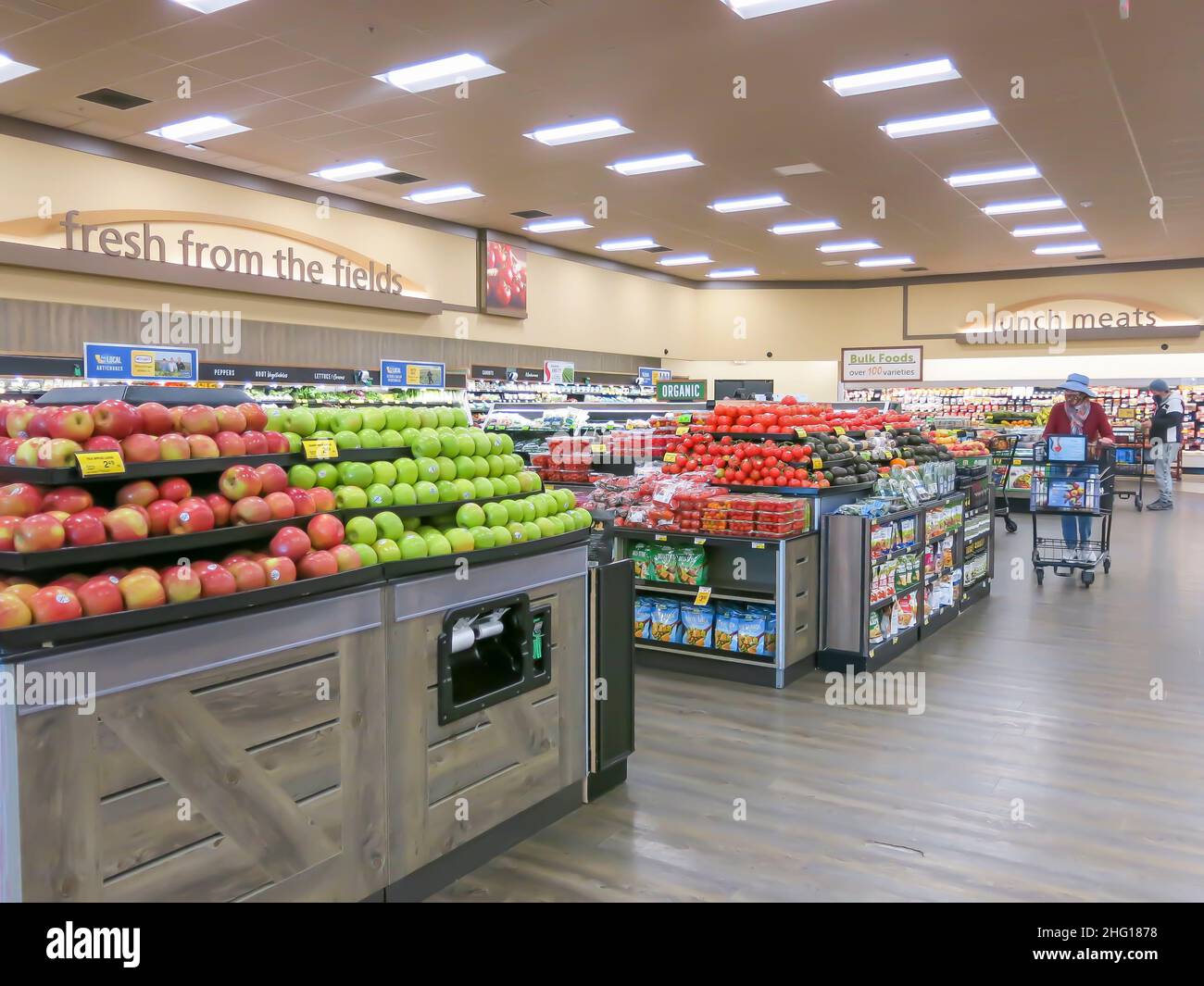 Produrre la sezione del negozio di alimentari Foto Stock