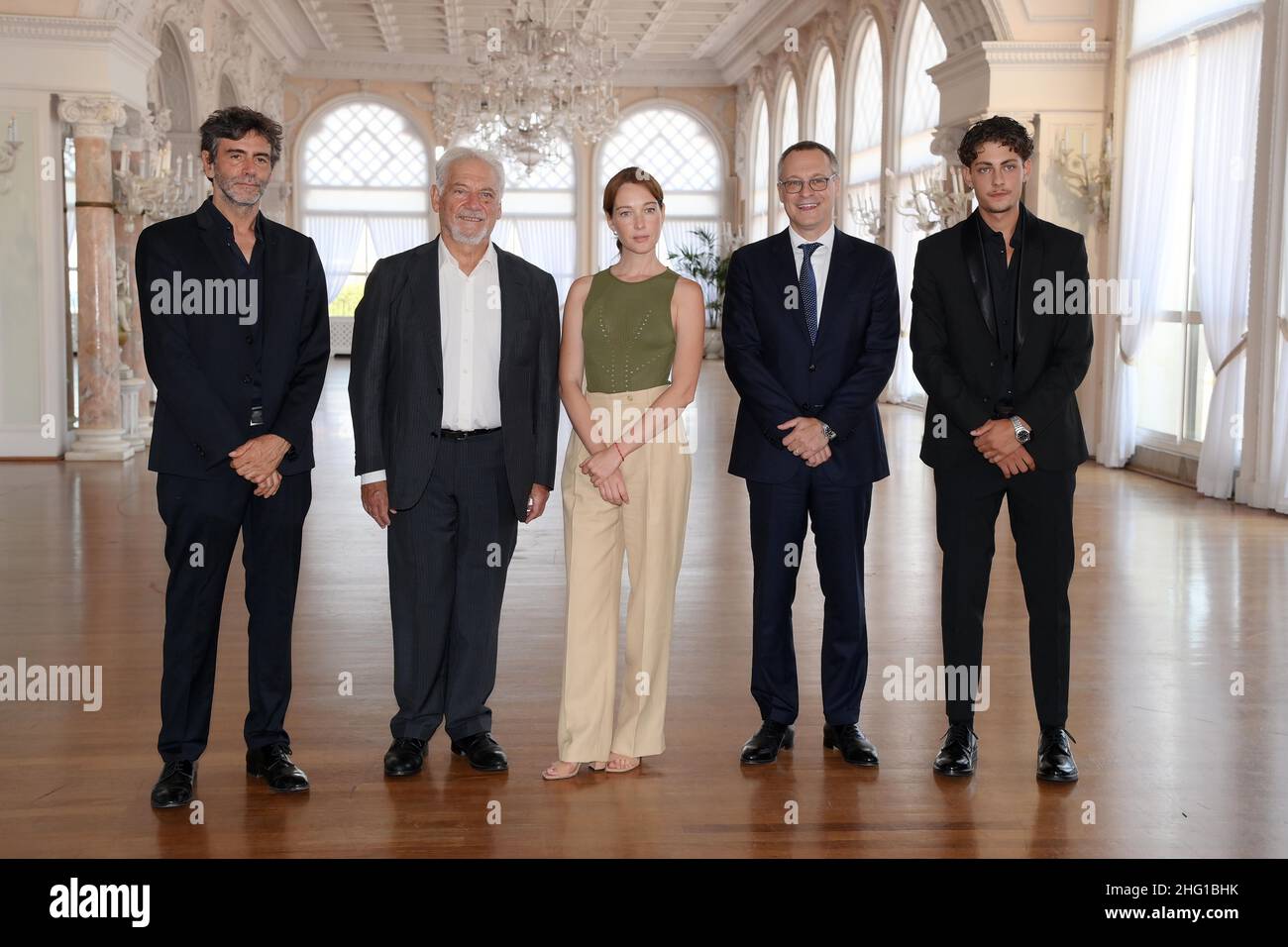 Gian Mattia D'Alberto - LaPresse 2021-09-10 Venezia 78th Festival Internazionale del Cinema di Venezia Centoundici’ nella foto: Da L, Luca Lucini, Giorgio Colangeli, cristiana Capotondi, Carlo Bonomi, Andrea Occulo Foto Stock