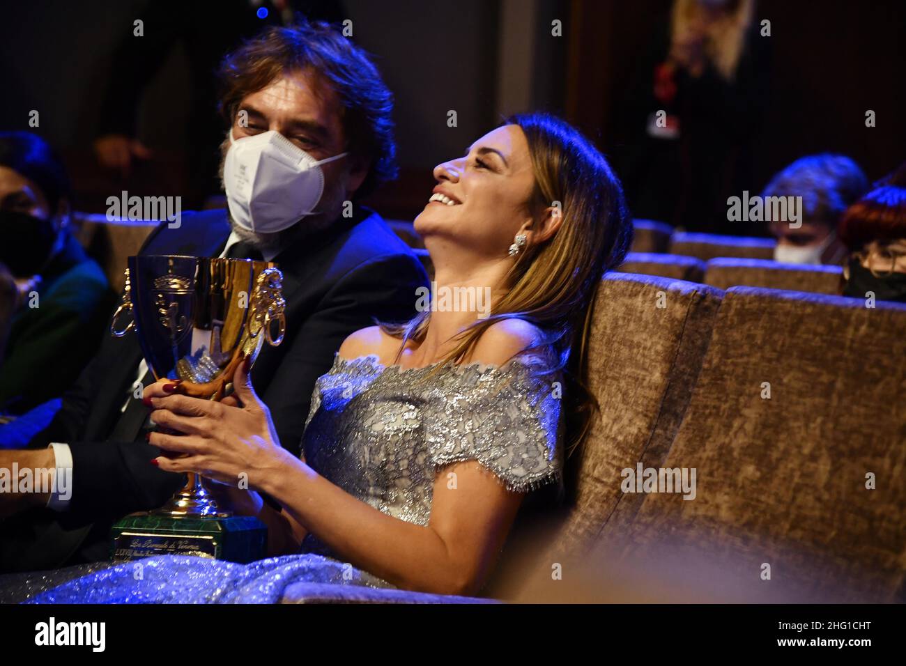 Gian Mattia D'Alberto - LaPresse 2021-09-11 Venezia 78th cerimonia di chiusura del Festival Internazionale del Cinema di Venezia nella foto: Penelope Cruz, Javier Bardem Foto Stock
