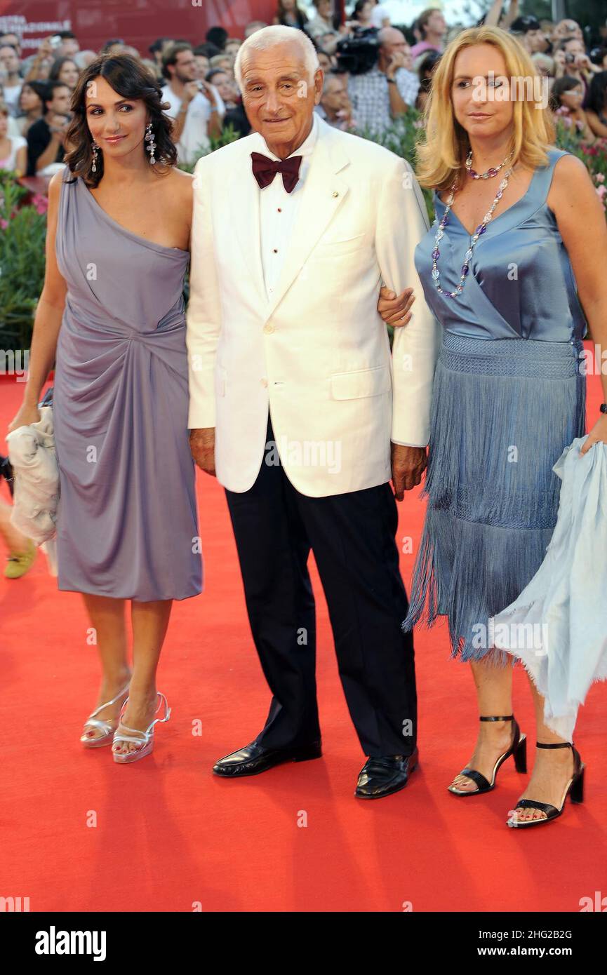 Fulvio Lucisano e sua figlia partecipano alla prima "Bad Lieutenant: Port of Call New Orleans" alla Sala Grande durante il Festival del Cinema di Venezia 66th Foto Stock