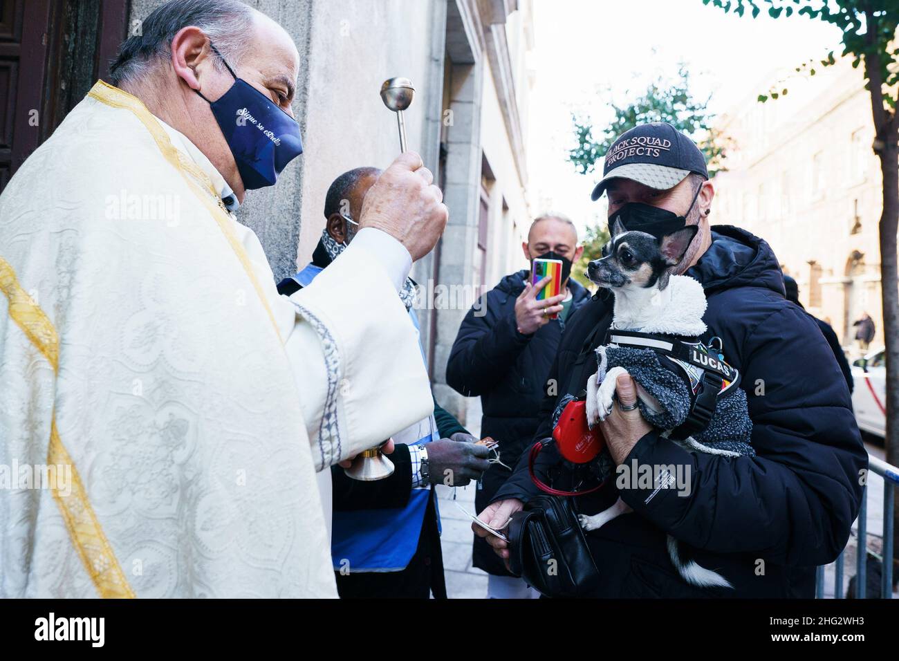 Il Santo Patrono Degli Italiani Santo anthony il giorno dell'abate immagini e fotografie stock ad alta