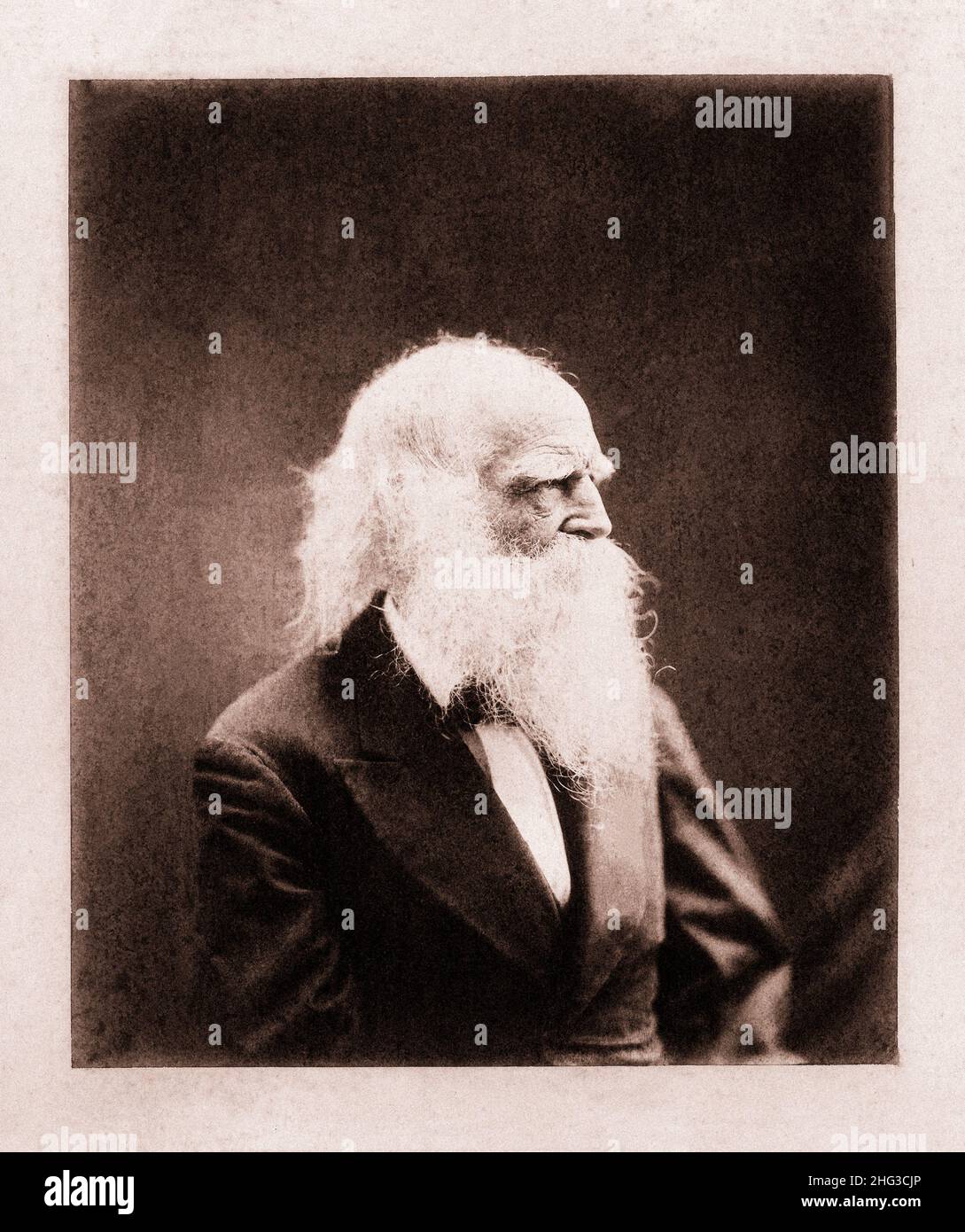 Litografia vintage di William Cullen Bryant. William Cullen Bryant (1794 – 1878) è stato un Foto Stock