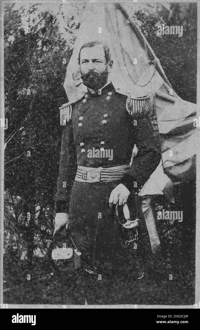 Foto d'epoca del generale Fitz John Porter. Fitz John Porter (1822 – 1901) è stato un ufficiale dell'esercito degli Stati Uniti e un generale dell'Unione durante l'Ameri Foto Stock