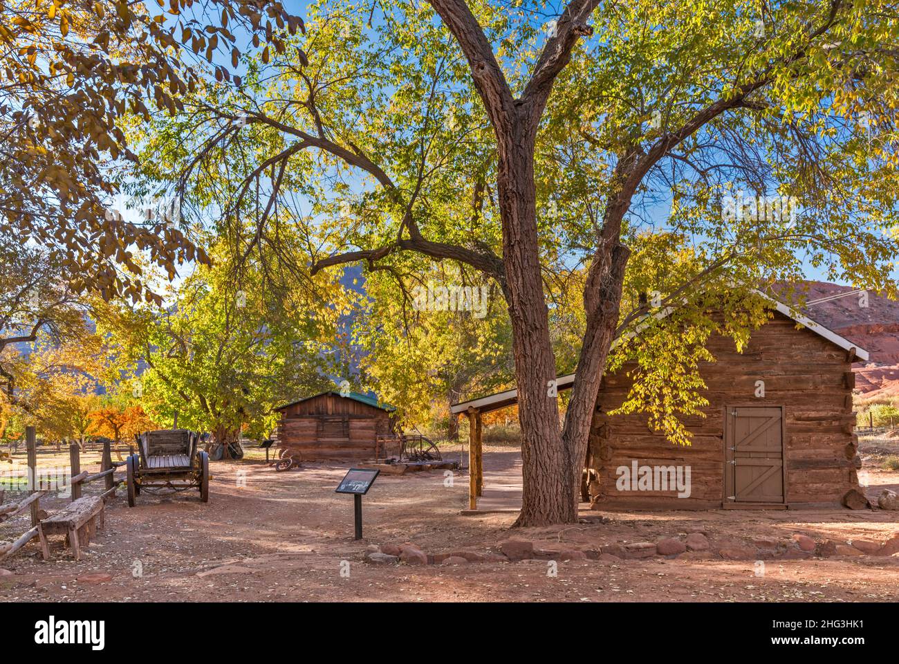 Samantha's Cabin, 1886, Lonely Dell Ranch, Paria Canyon, Near Lees Ferry, Glen Canyon National Recreation Area, Arizona, Stati Uniti Foto Stock