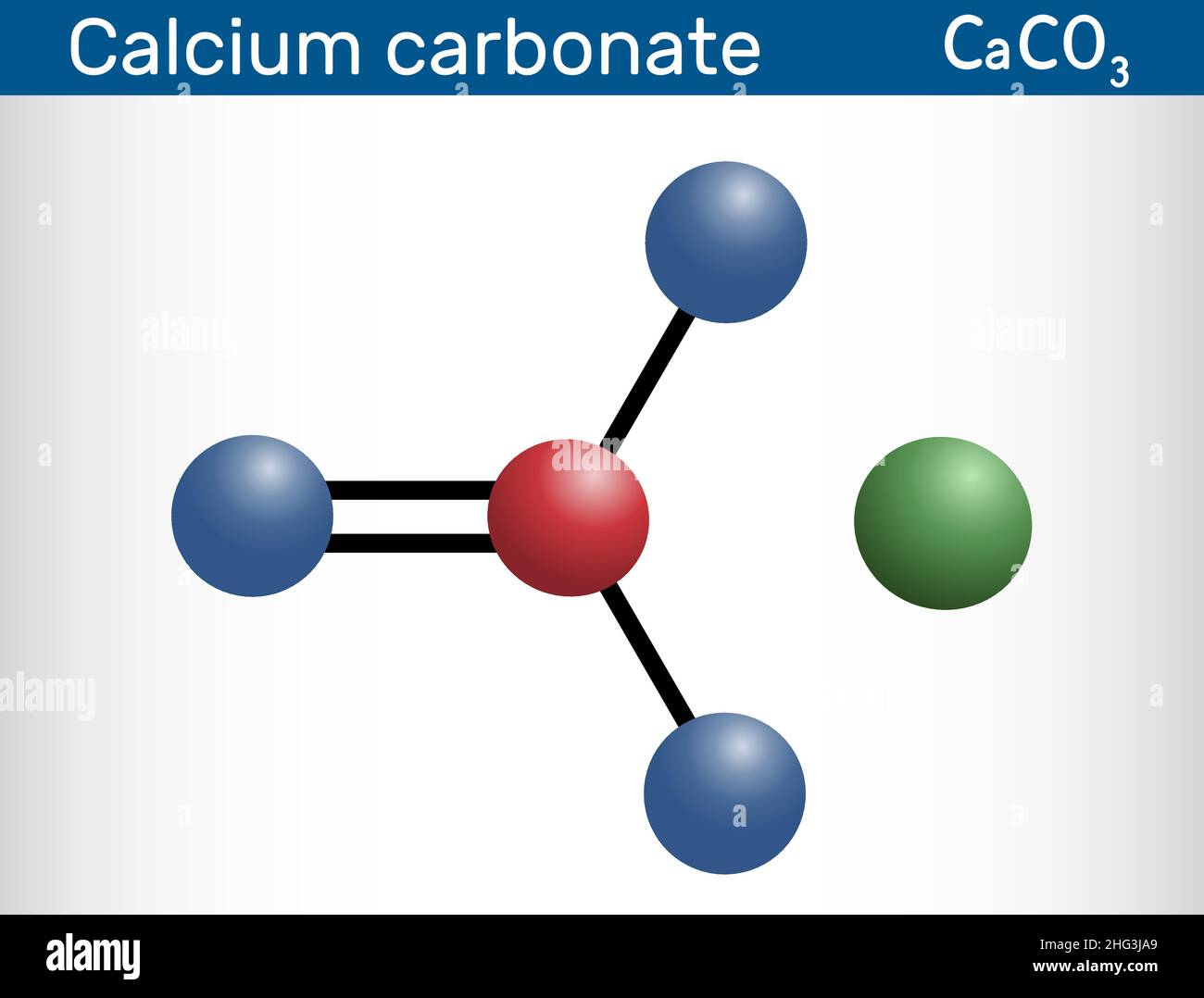 Molecola di carbonato di calcio. È un composto ionico, il sale carbonico del  calcio CaCO3, il sale di calcio, l'additivo alimentare E170. Modello  molecolare. Vettore malato Immagine e Vettoriale - Alamy