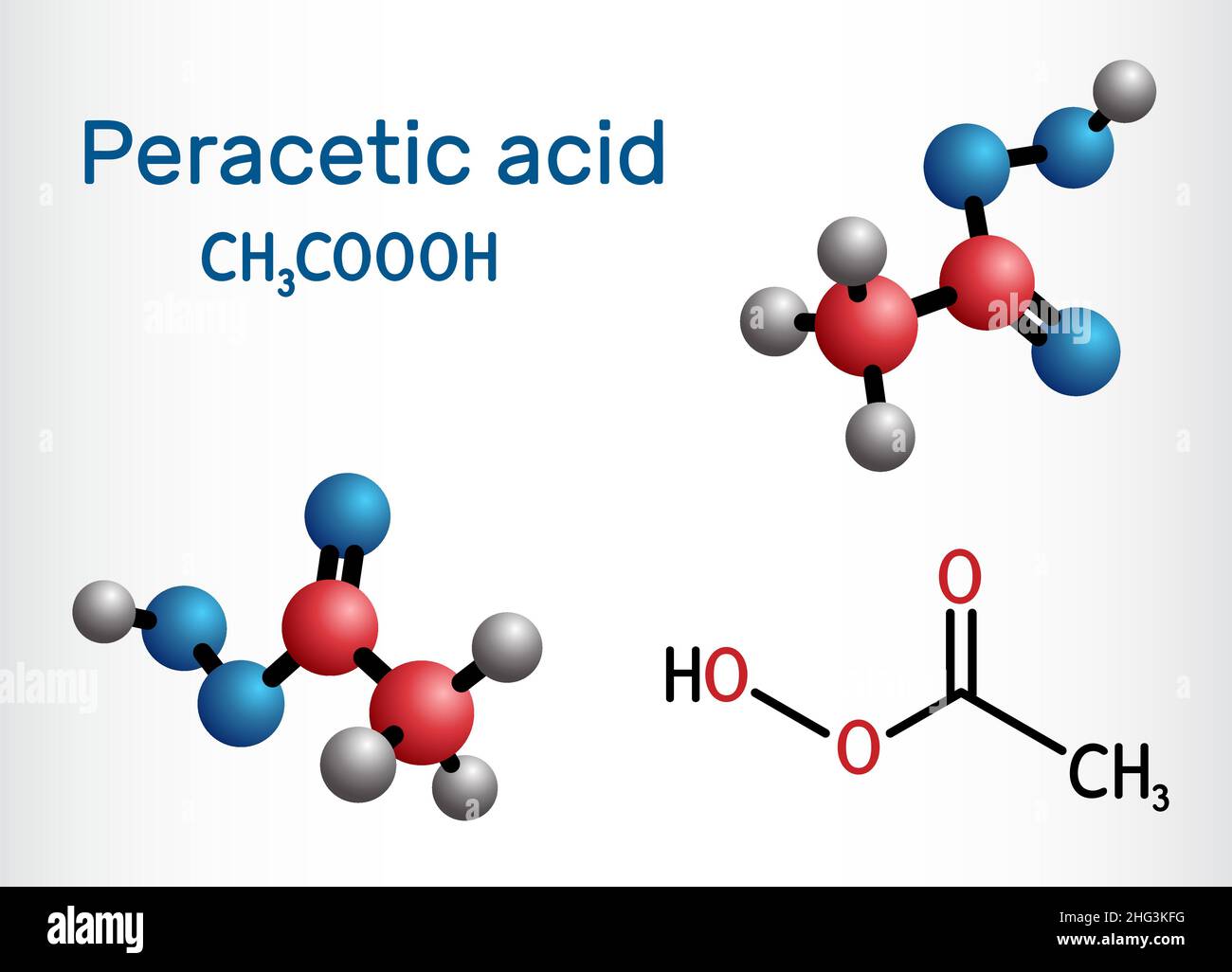Acido peracetico, acido perossiacetico, PAA, molecola di perossido