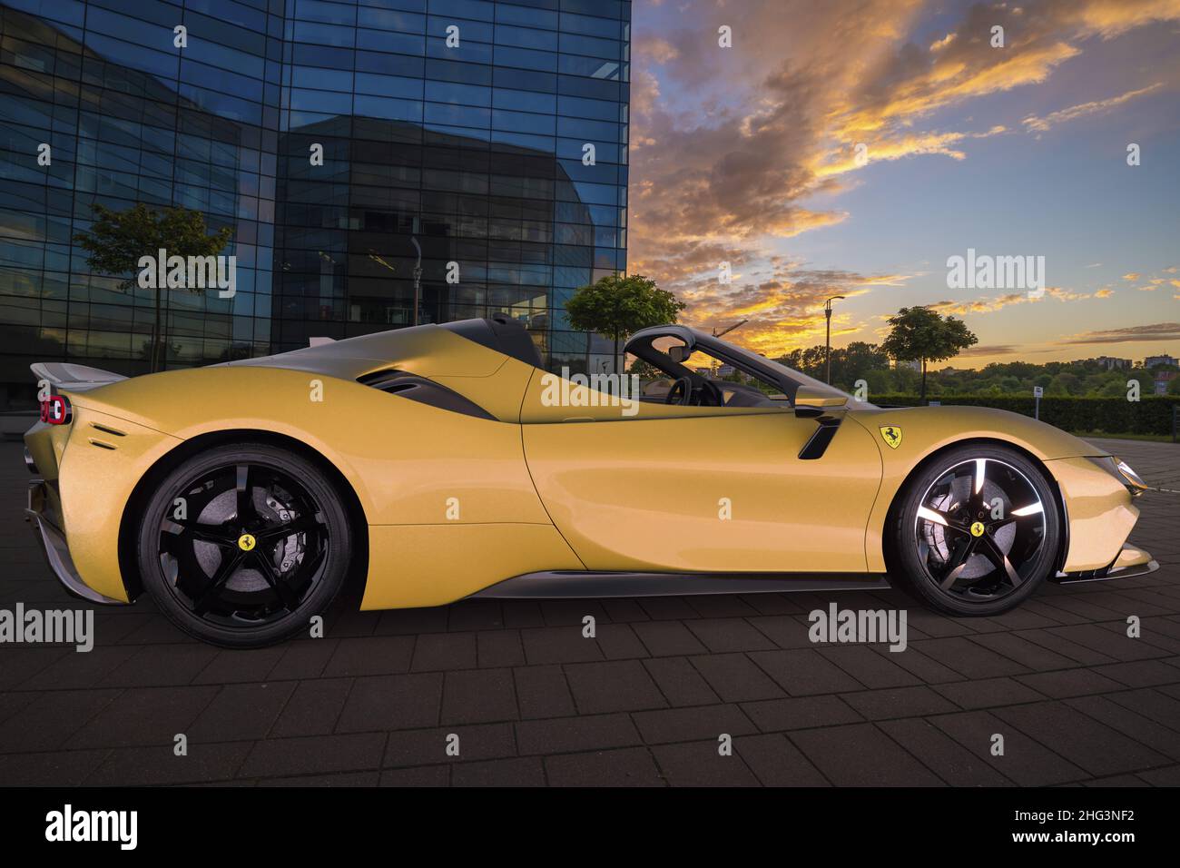 Ferrari SF90 Spider - grazia, stile e potere Foto Stock