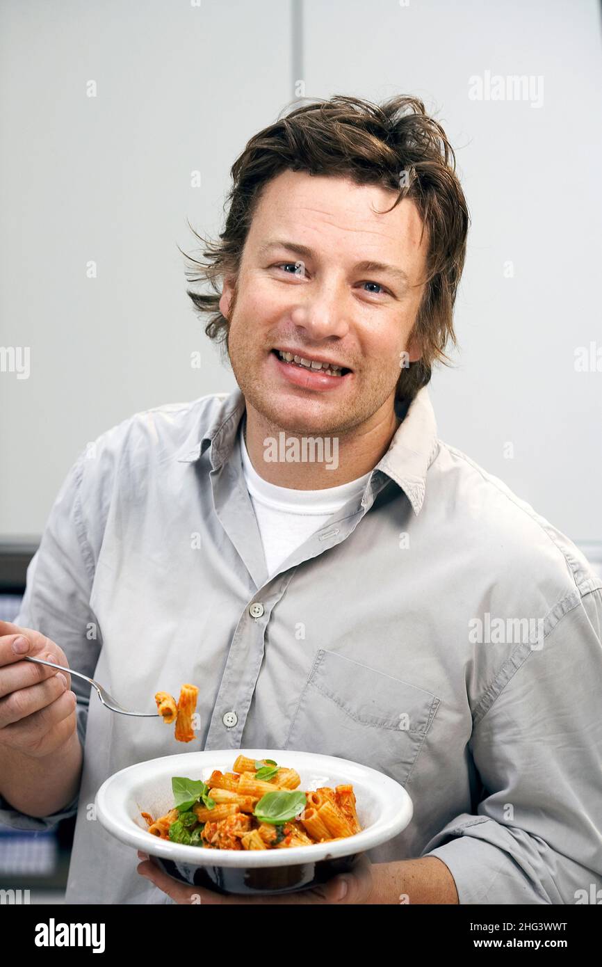 GRAN BRETAGNA / Londra/ Celebrity chef Jamie Oliver 3. Gennaio 2000 Foto Stock