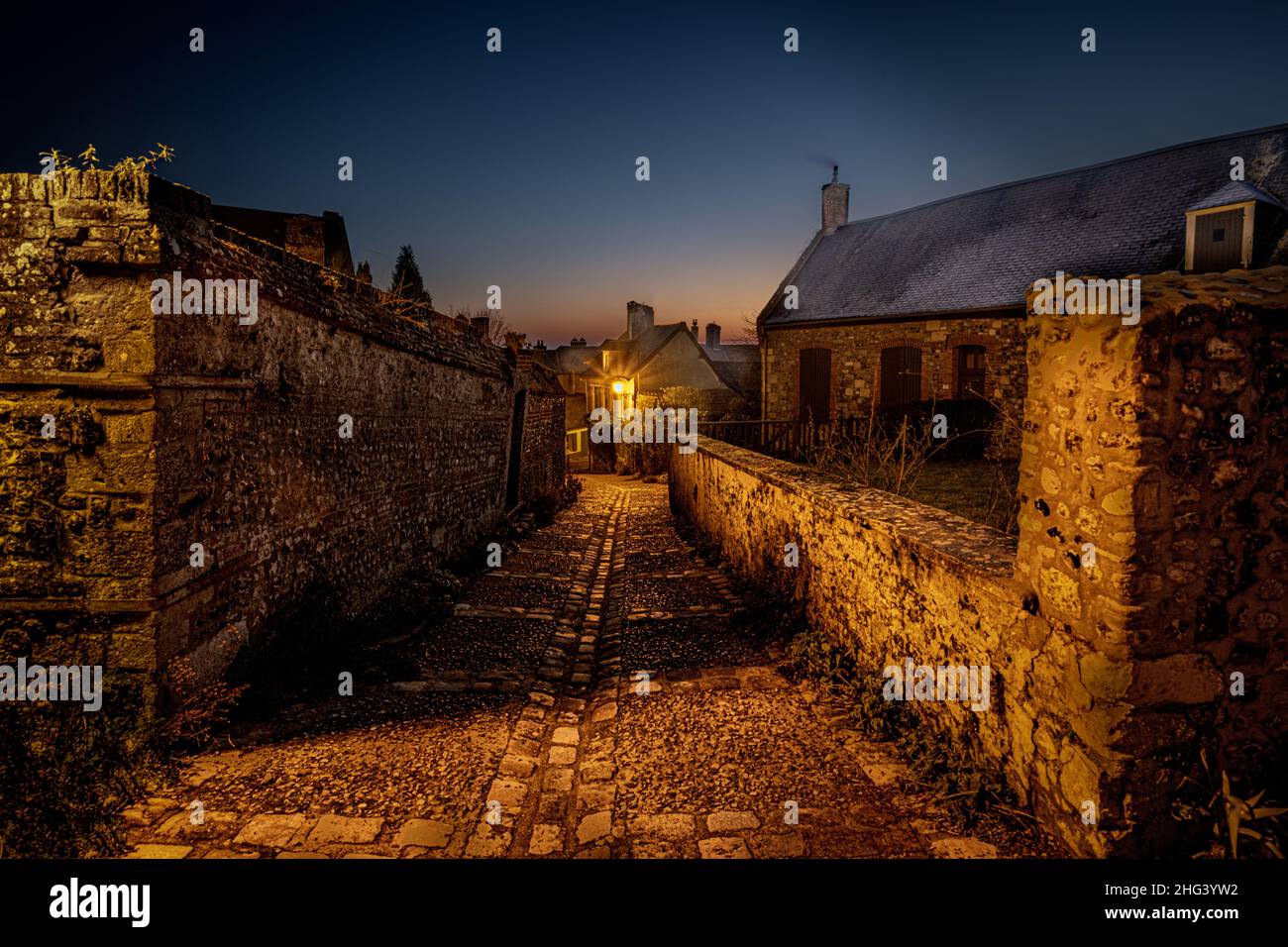 la chapelle des Marins et la vieille ville Saint Valery sur Somme Foto Stock