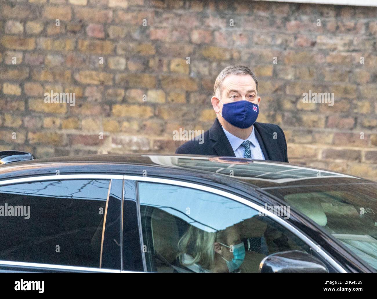 Londra, Regno Unito. 18th Jan 2022. Nigel Adams, Ministro di Stato (Gabinetto), lascia una riunione di gabinetto al 10 Downing Street London. Credit: Ian Davidson/Alamy Live News Foto Stock