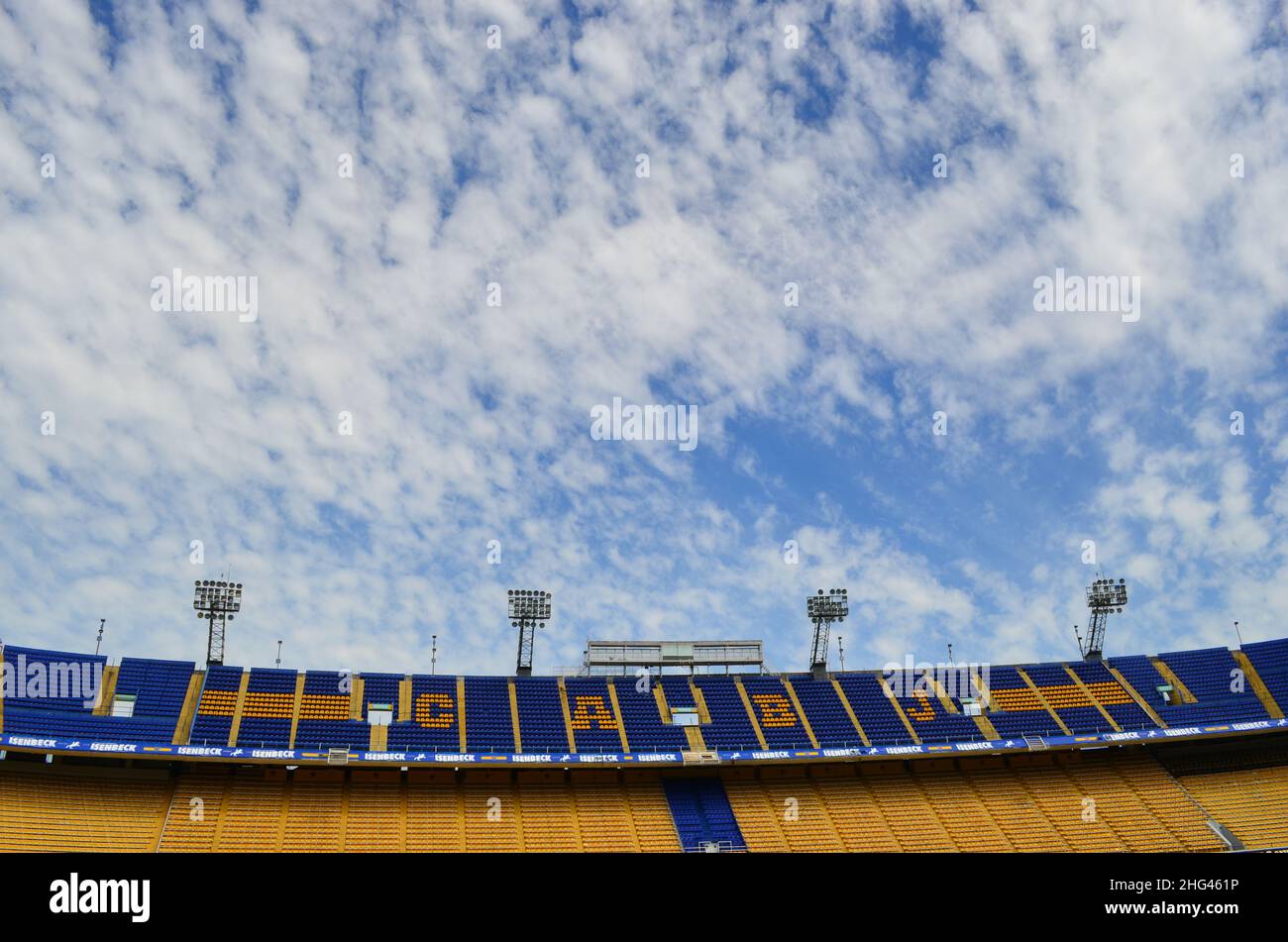 Stadio Boca Juniors, calcio o squadra di calcio di fama mondiale dell'Argentina Foto Stock