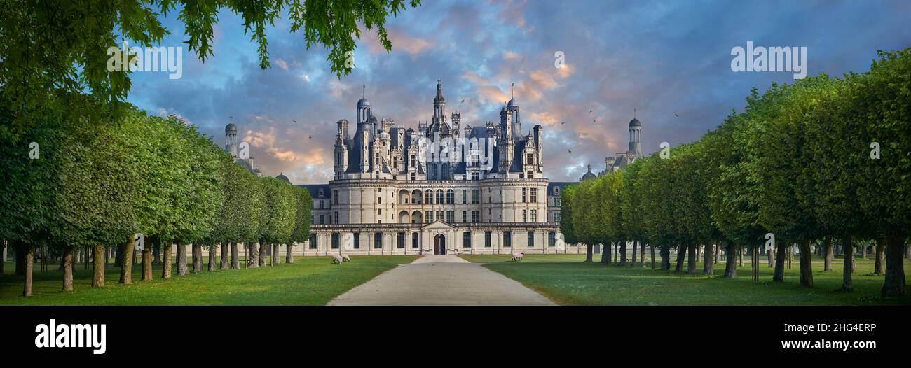 Castello Rinascimentale Il Château de Chambord, Centre-Val de Loire, un castello rinascimentale ...
