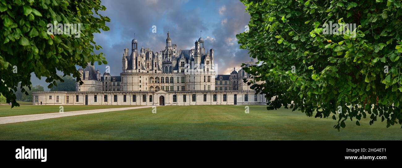 Castello Rinascimentale Il Château de Chambord, Centre-Val de Loire, un castello rinascimentale ...