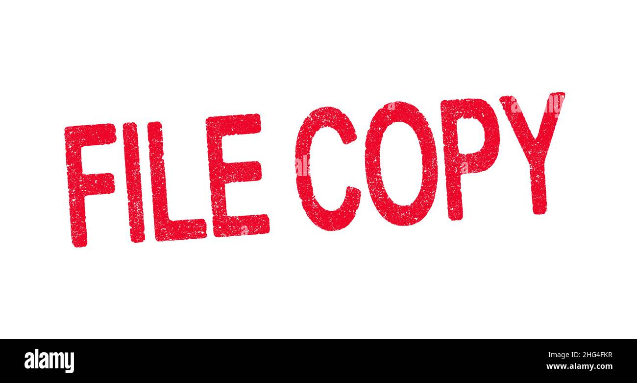 Illustrazione vettoriale della copia del file Word in un timbro a inchiostro rosso Illustrazione Vettoriale