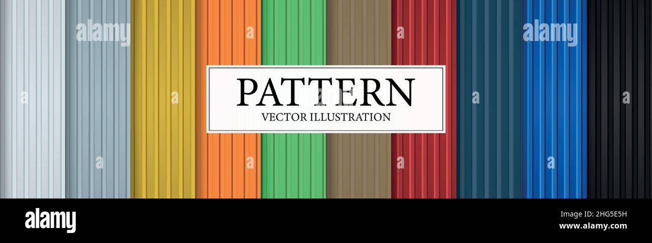 Set di 10 modelli di contenitori cargo di sfondo di colori diversi - illustrazione vettoriale Illustrazione Vettoriale