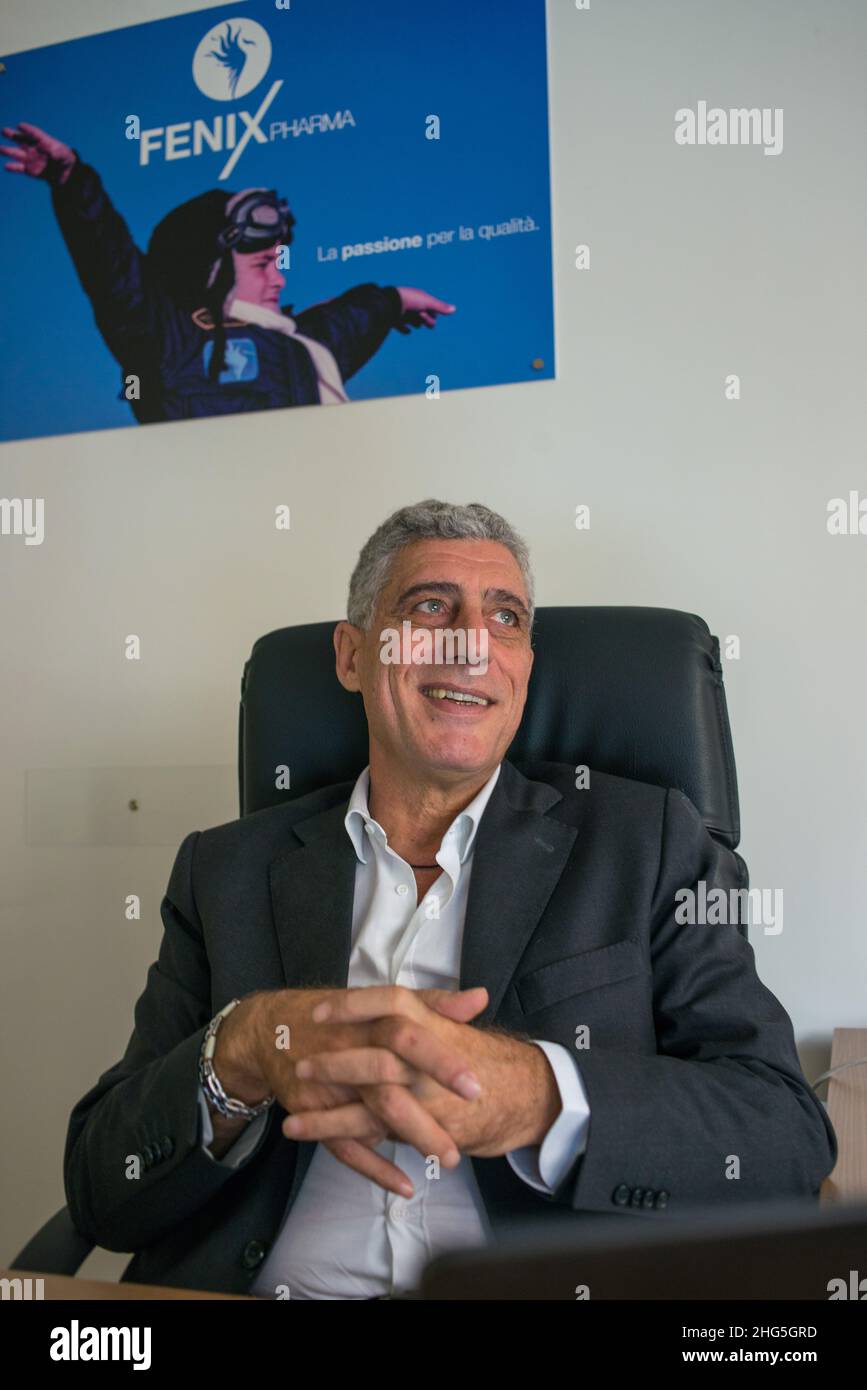 Roma, Italia 12/11/2014: Fenix Pharma, azienda farmaceutica. Nella foto Salvatore Manfredi. © Andrea Sabbadini Foto Stock