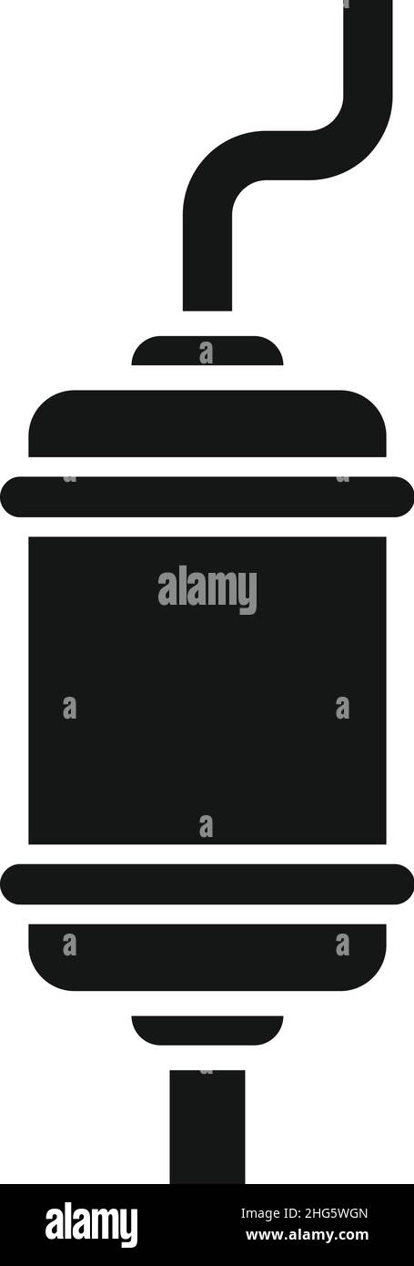Icona del tubo di scarico vettore semplice. Motore automatico. Auto Illustrazione Vettoriale