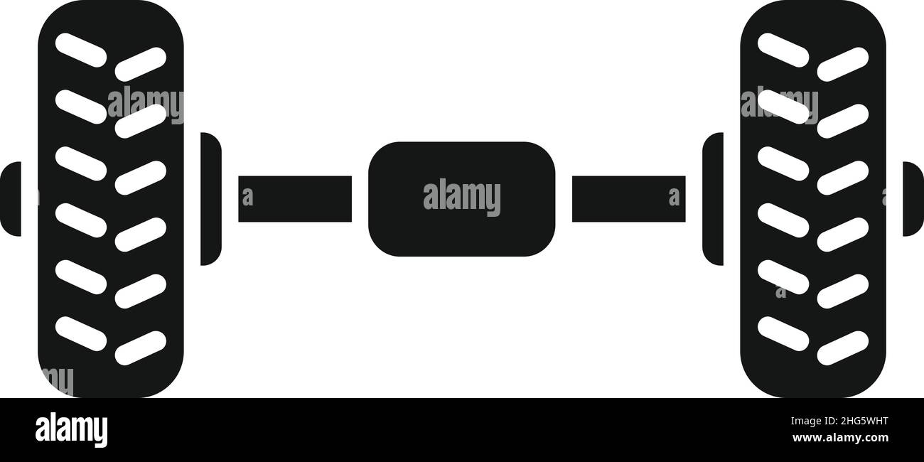 Icona sospensione auto vettore semplice. Pneumatico ruota. Parte di automobile Illustrazione Vettoriale