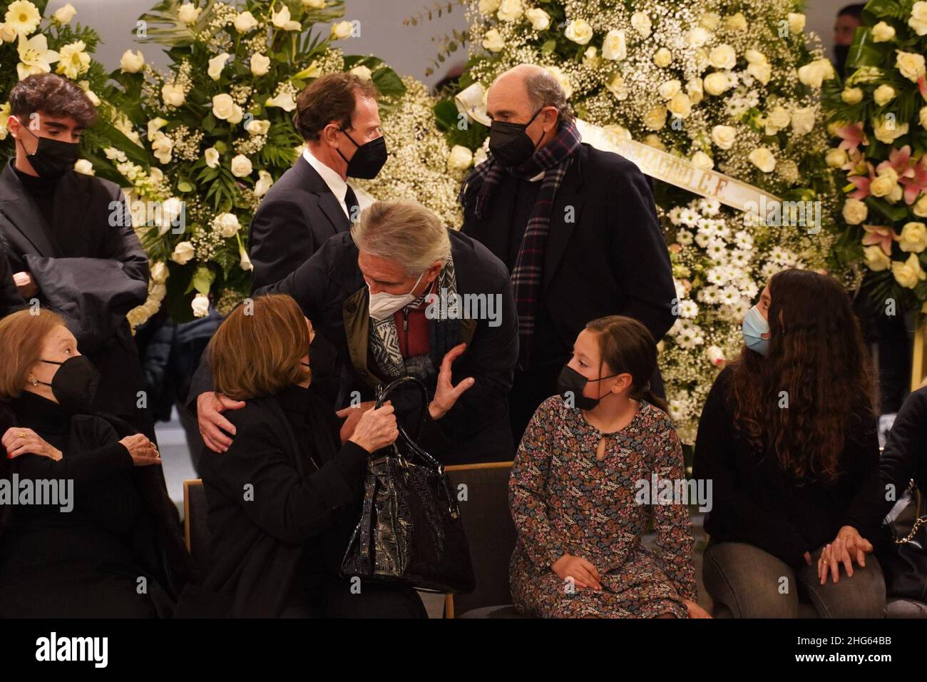 Durante la sepoltura di Francisco Gatto a Madrid su Tueday, 18 Gennaio 2022 Credit: CORDON PRESS/Alamy Live News Foto Stock