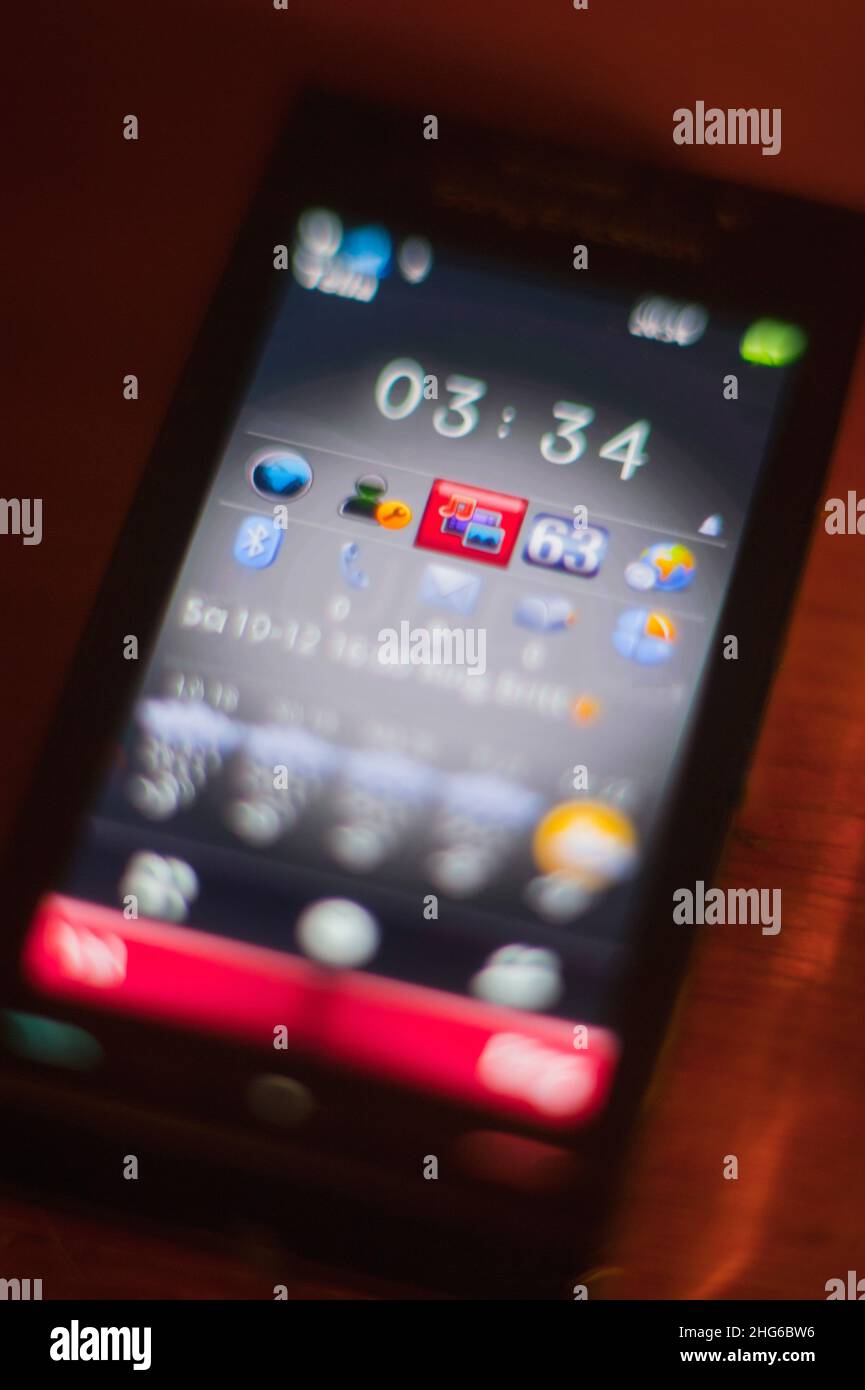 Display dello smartphone Foto Stock